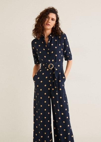 mango polka dot long jumpsuit
