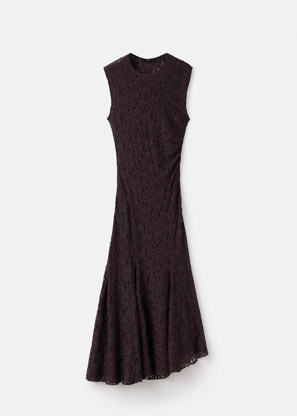 stratus lace high neck maxi dress - ivory Shona Joy - Stratus Sheer Lace High Neck Maxi Dress - Ivory
