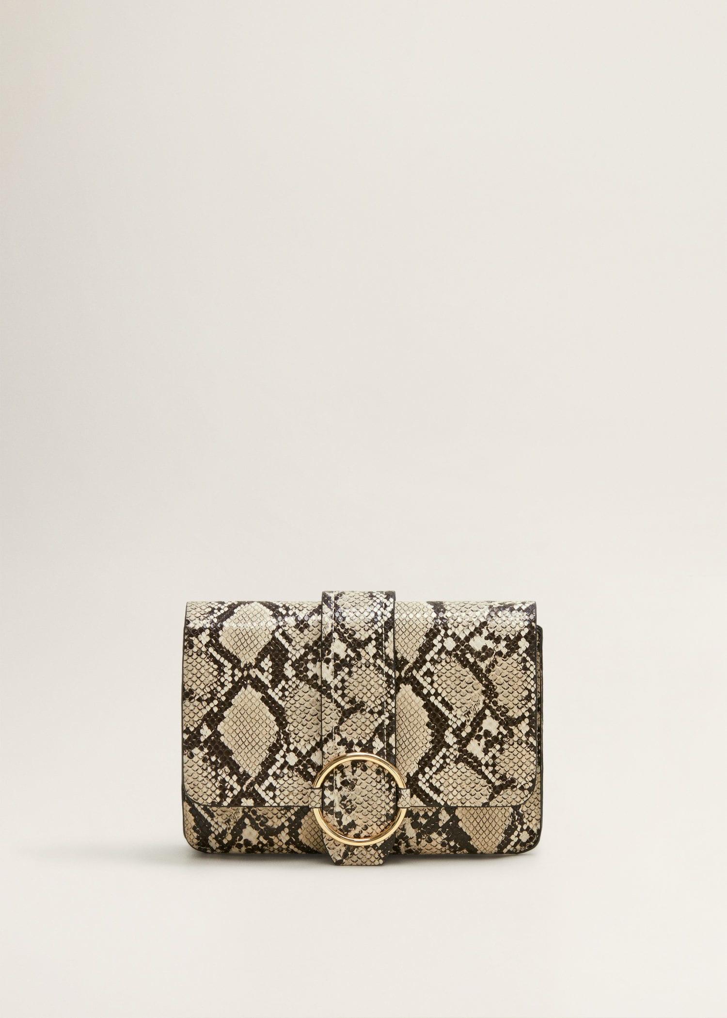mango snake print bag