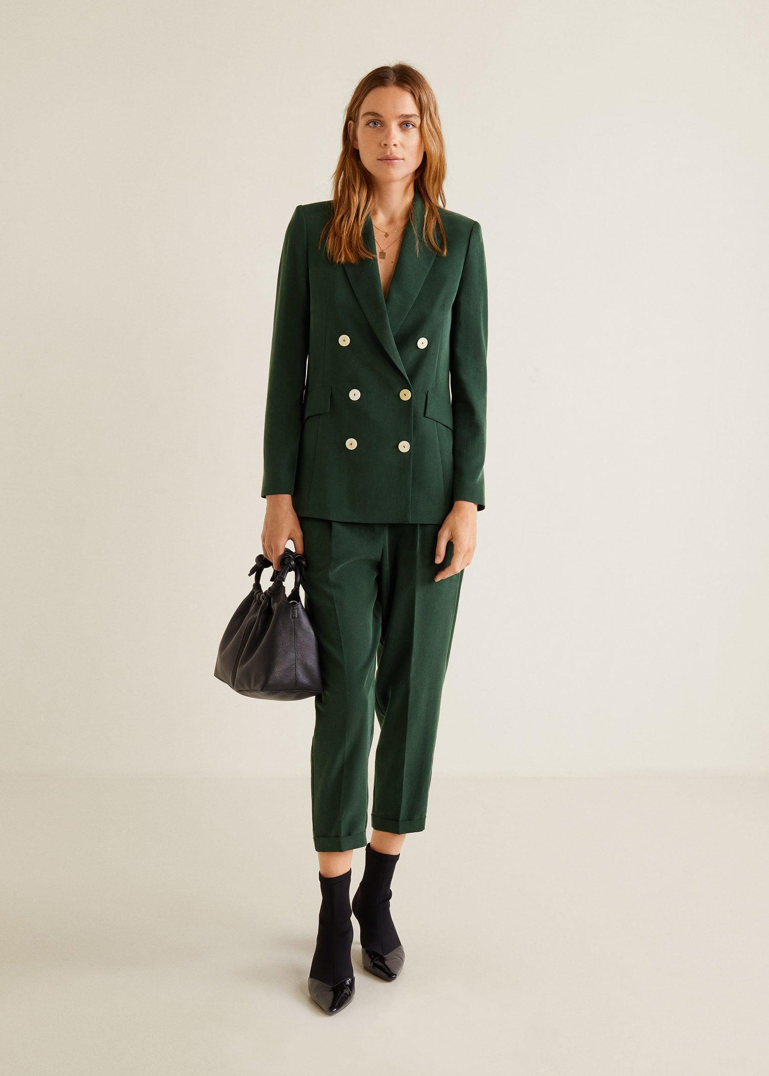 mango green blazer