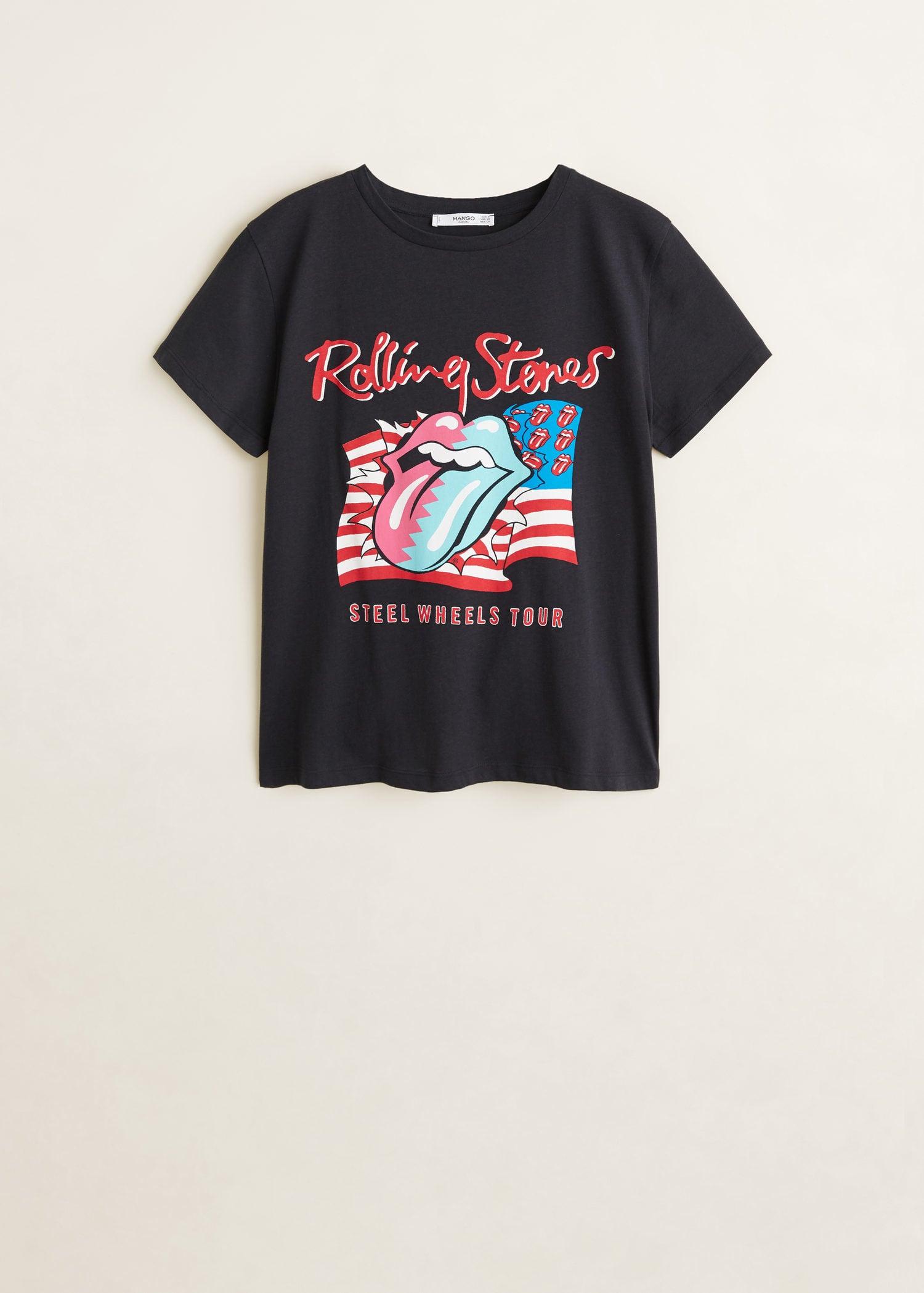 Rolling Stones T Shirt | Shop the worldâs largest collection of fashion | ShopStyle Mango