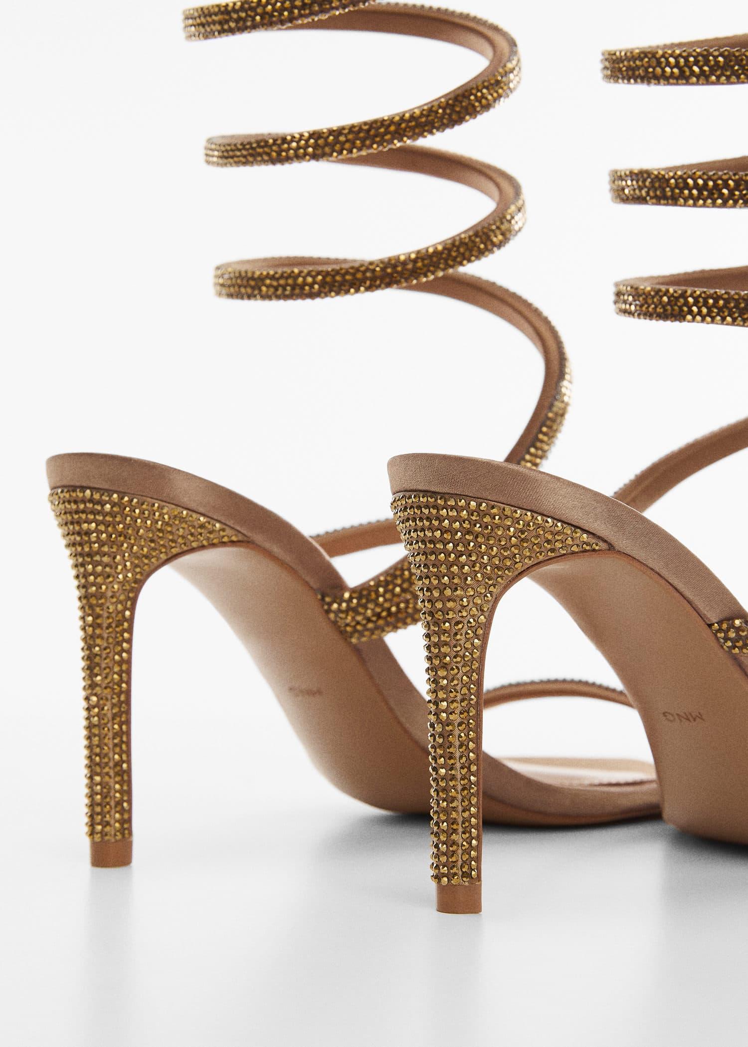 Mango hotsell gold heels