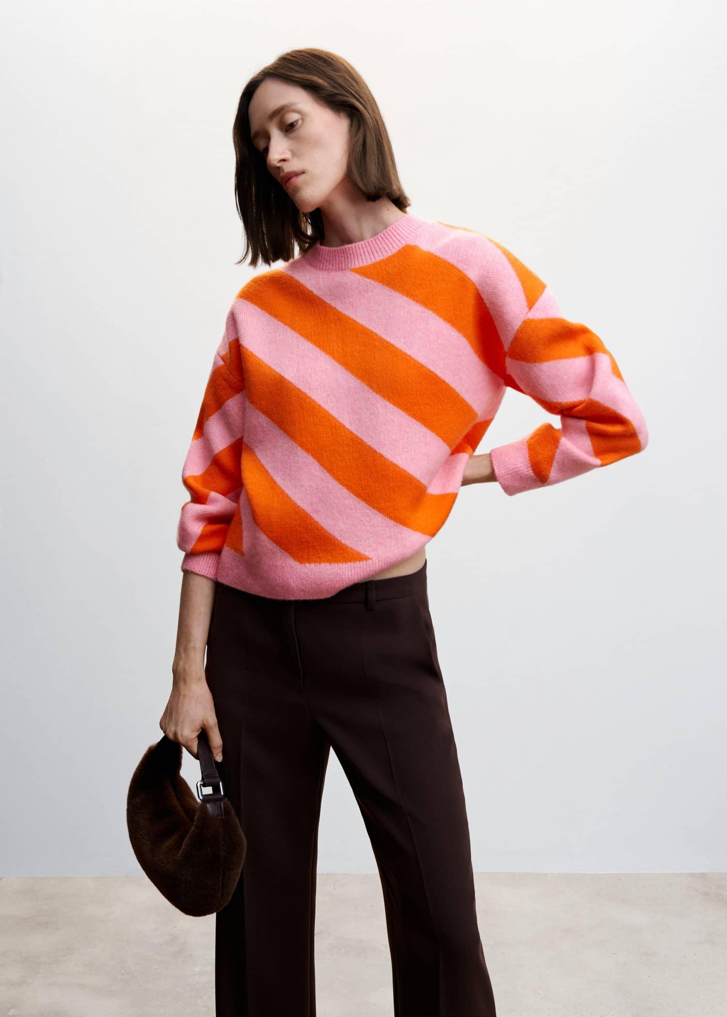 Buy Mango orange Turtle Neck Knitted 
