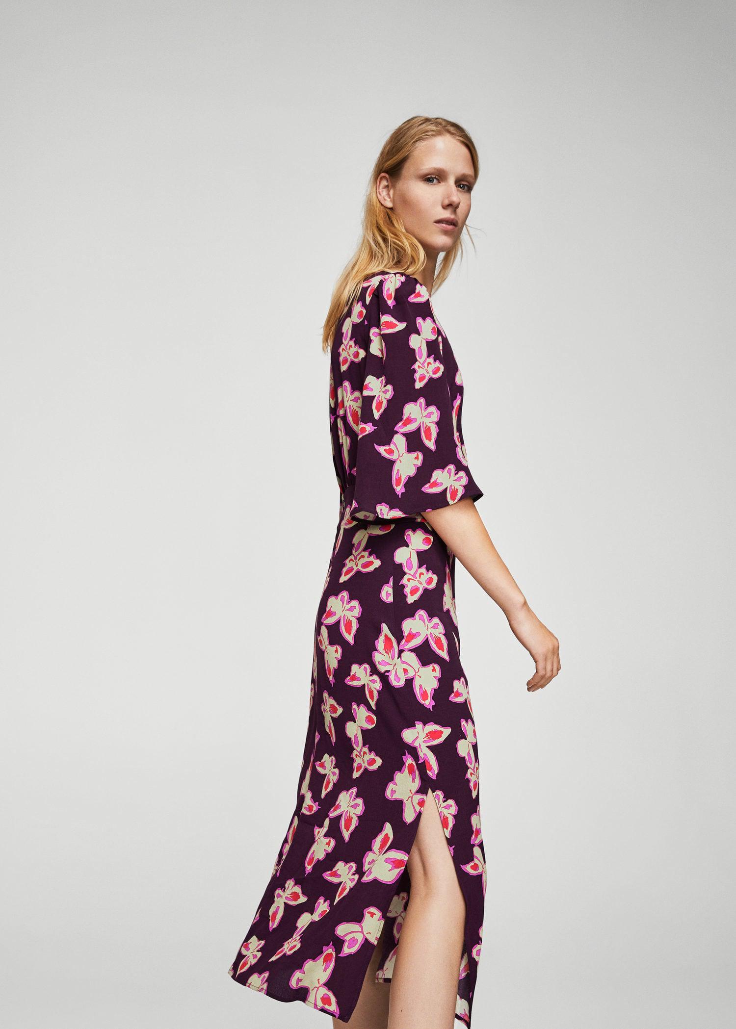 butterfly print gown
