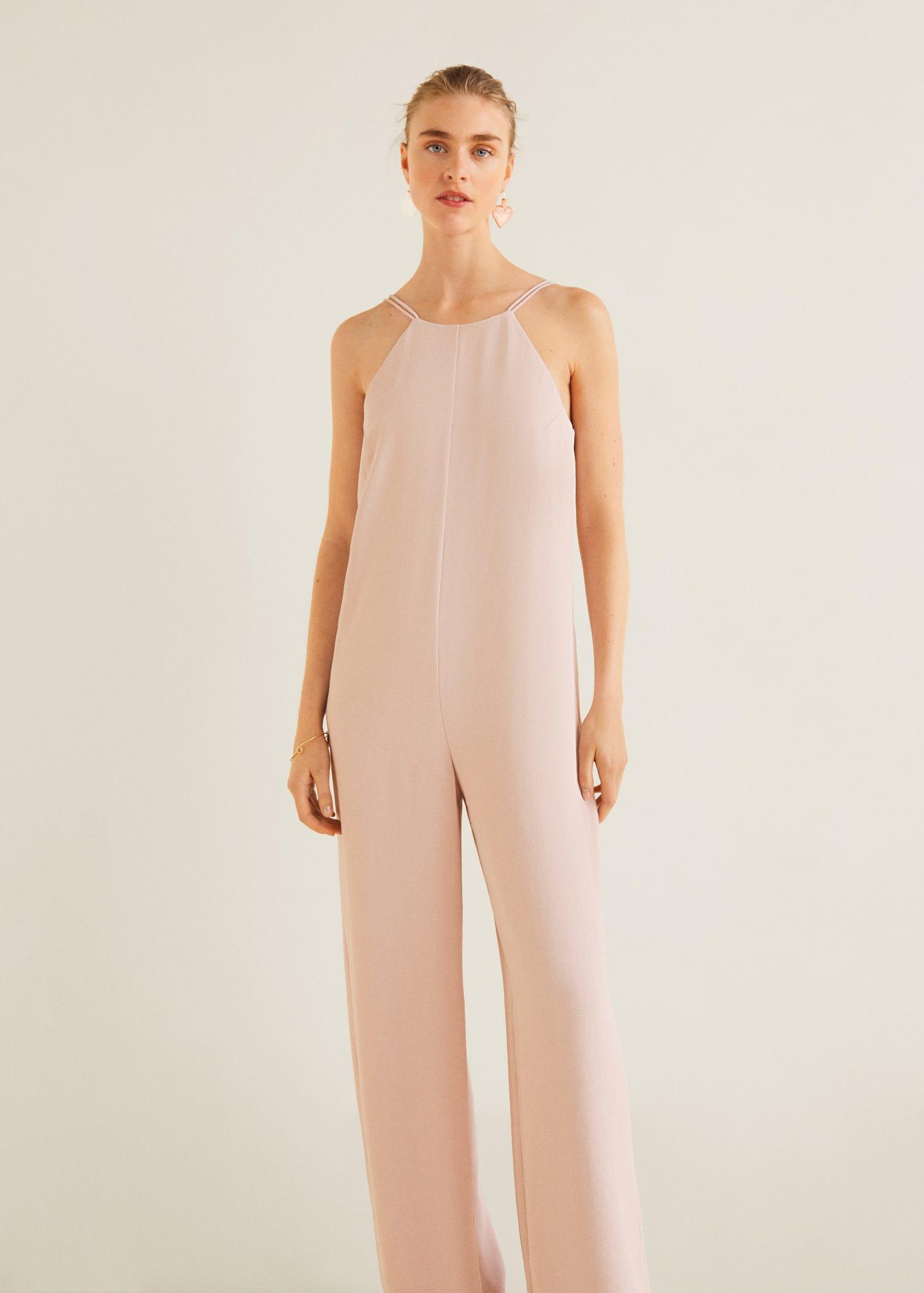 mango jumpsuit pink