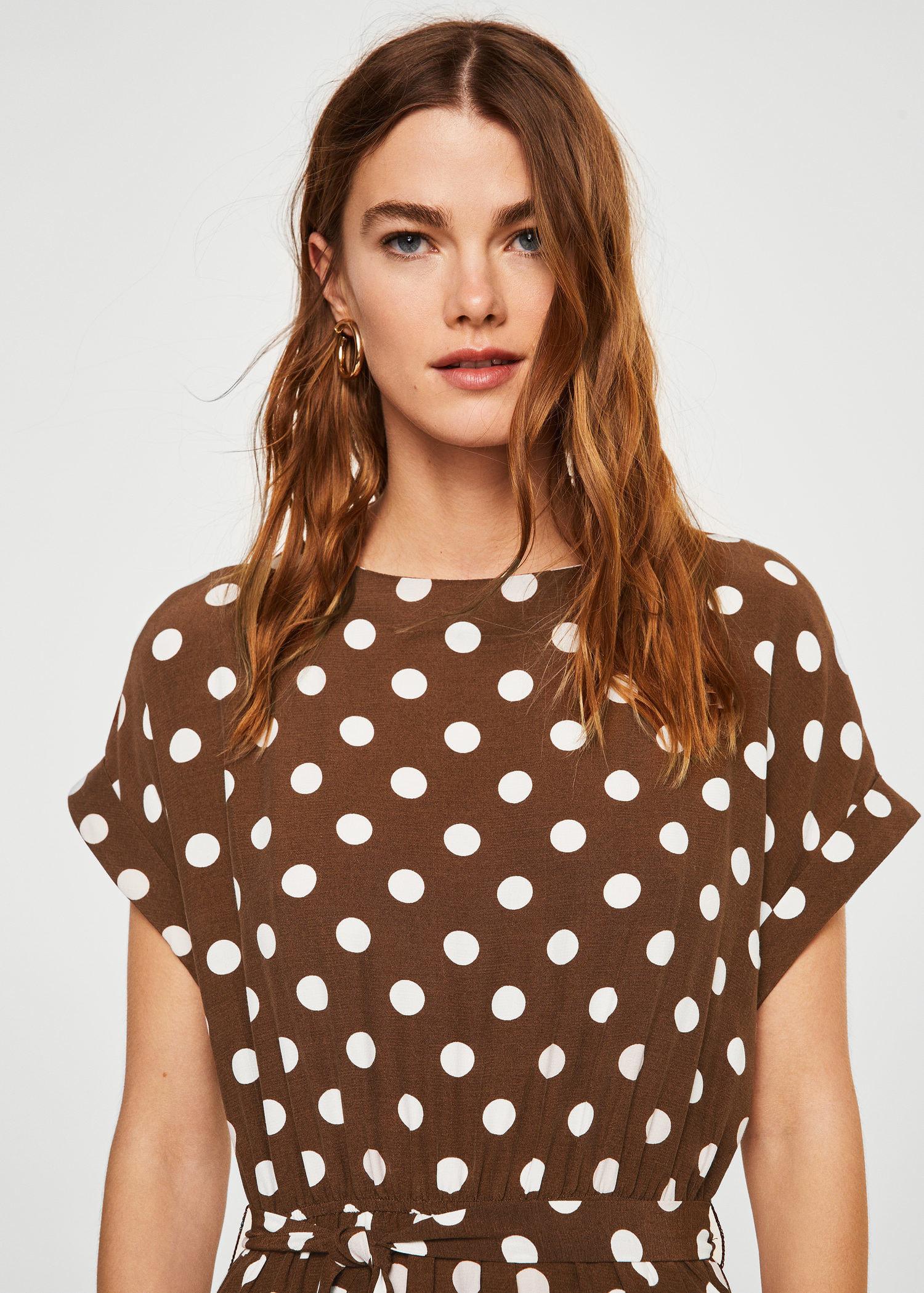 Polka Dots Dress For Women / Linea Polka Dot Dress in Black (navy) | Lyst | Chloe Howell