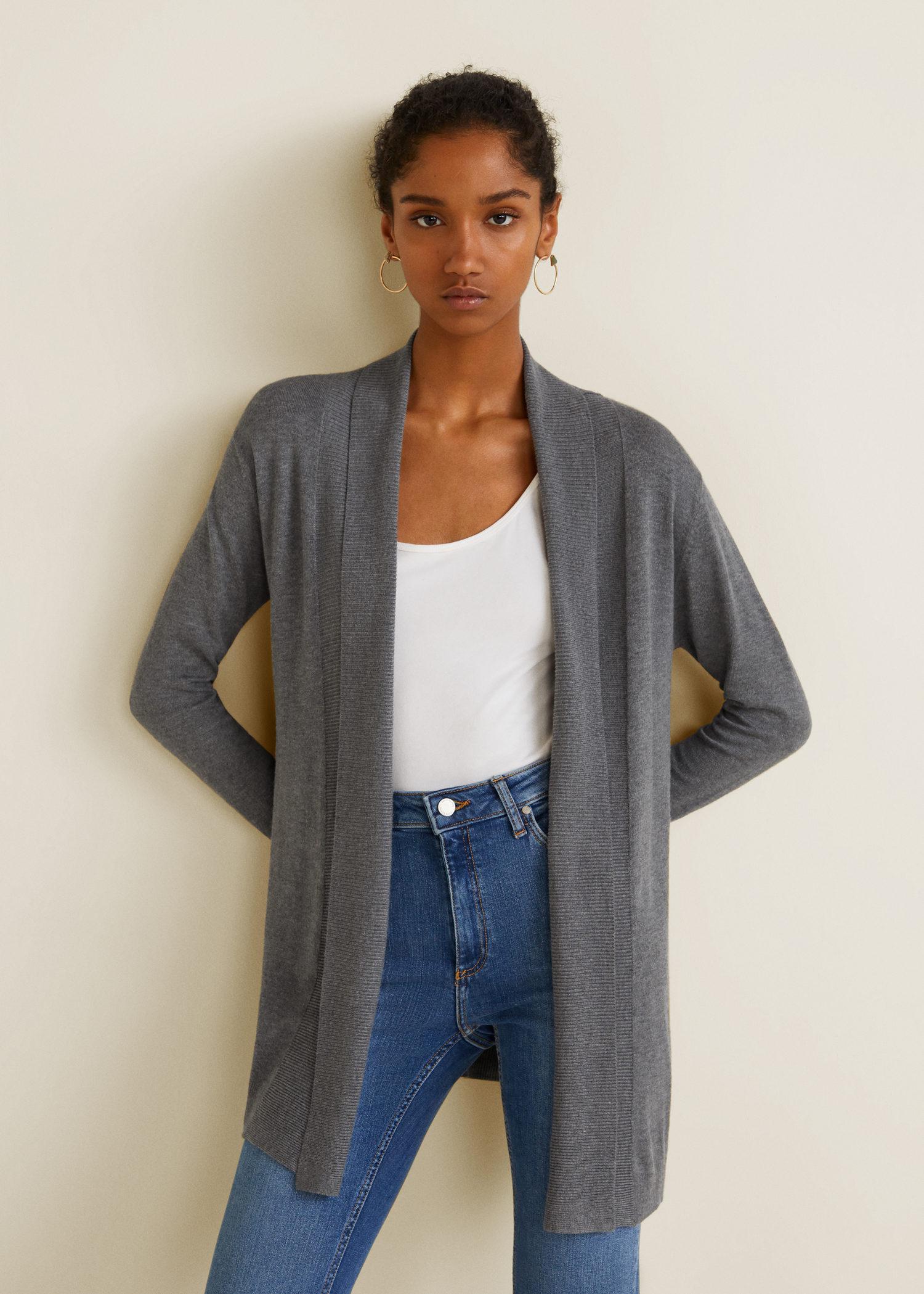 mango ribbed cardigan