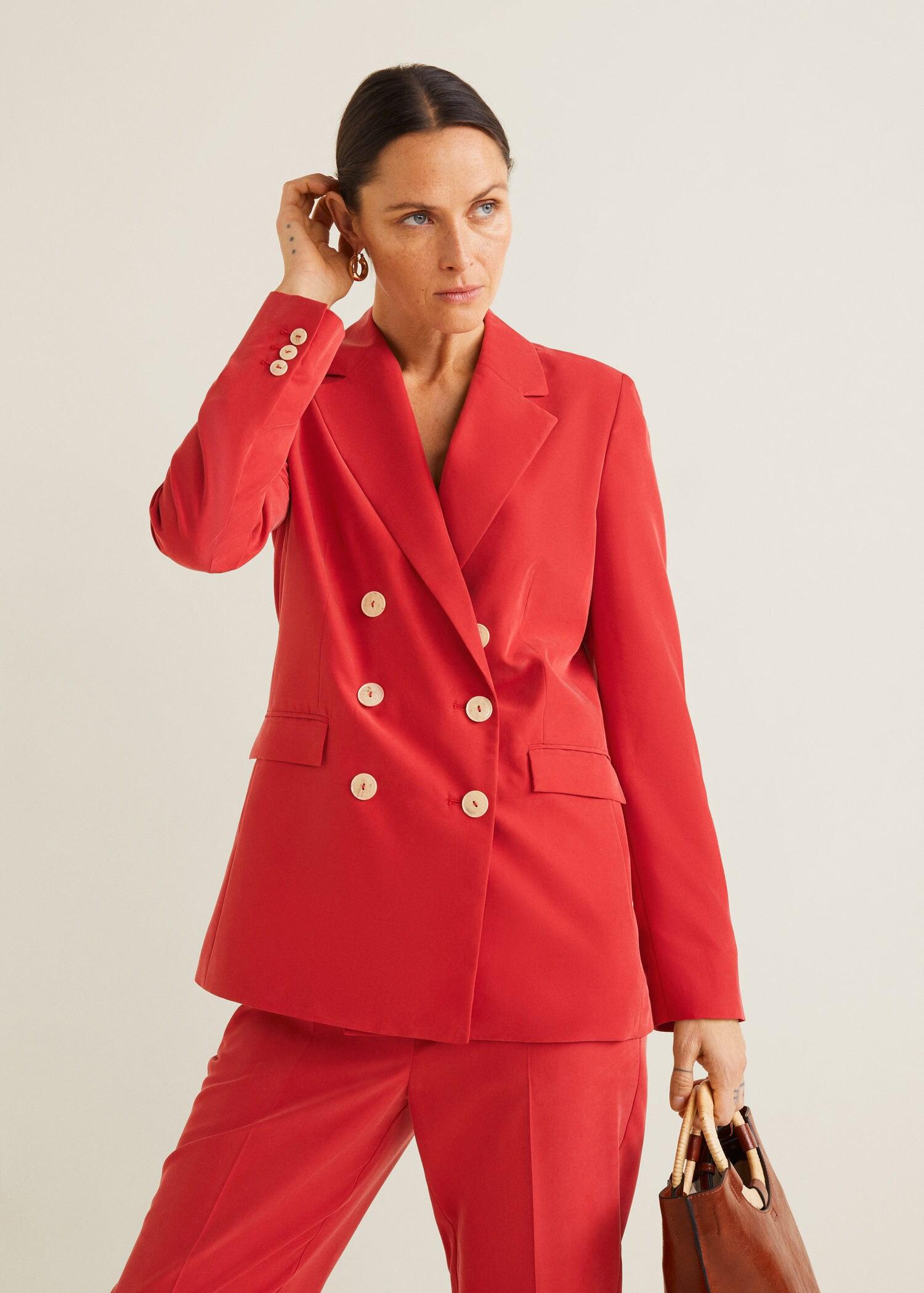 mango red suit