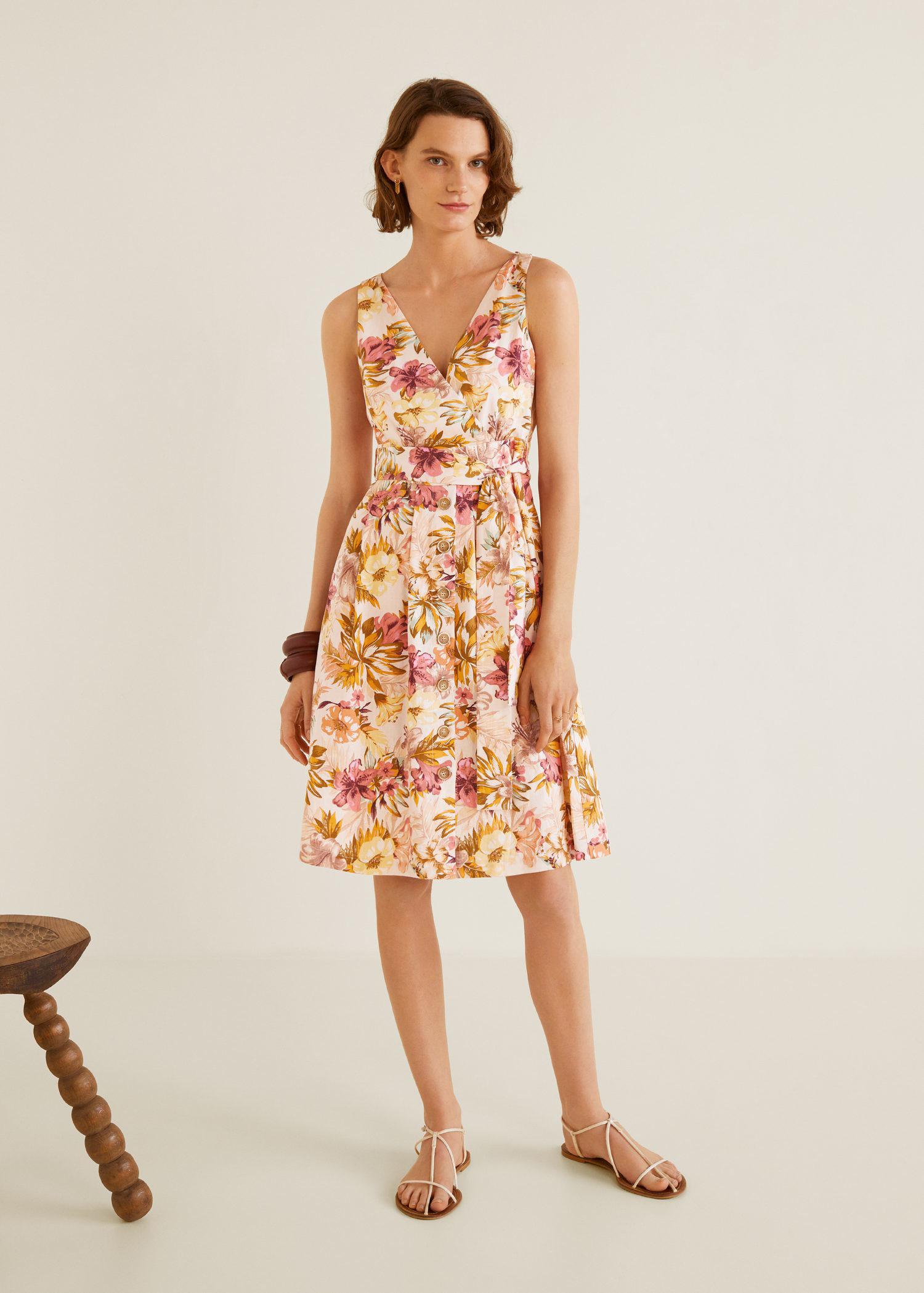 Purchase > mango floral linen blend dress, Up to 66% OFF
