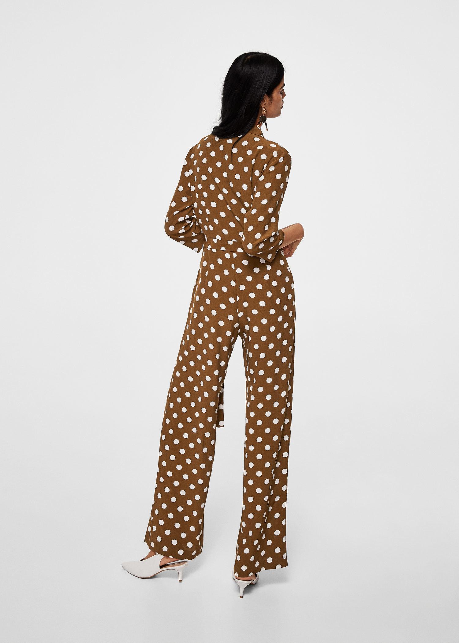 Mango Synthetic Onepiece Suit in Brown Lyst