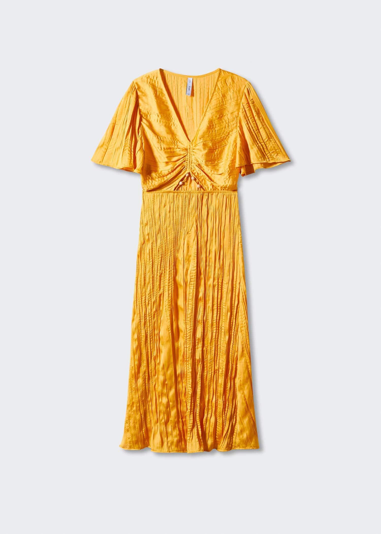 sachin and babi light blue dress MANGO Suit Mustard Yellow Chiffon Dress-S Size main image 0