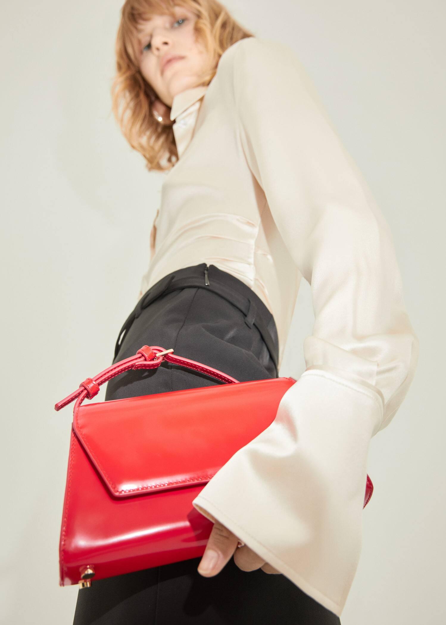 Mango Patent Leather Bag in Red | Lyst UK