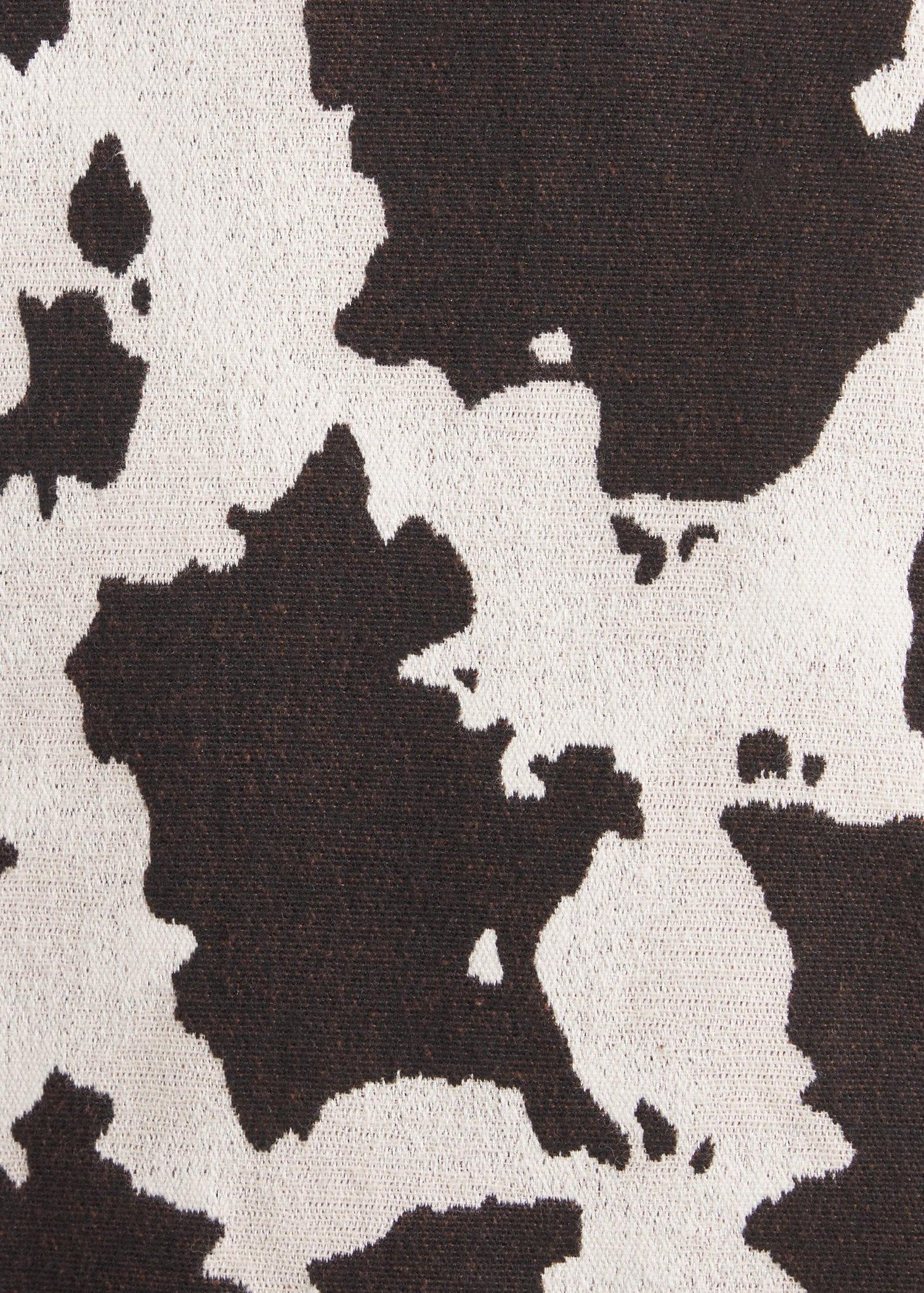 mango cow print jacket