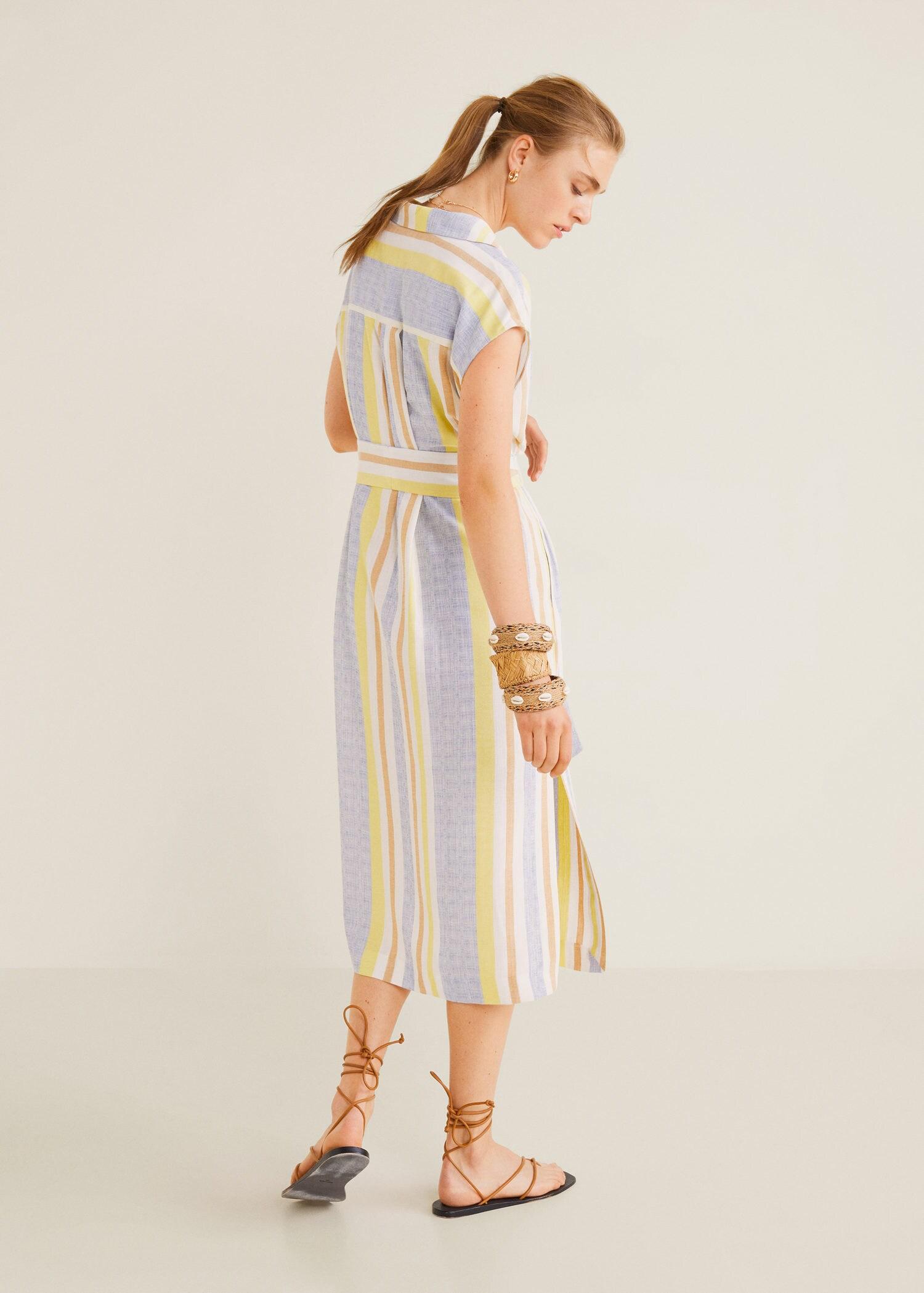 mango striped shirt dress