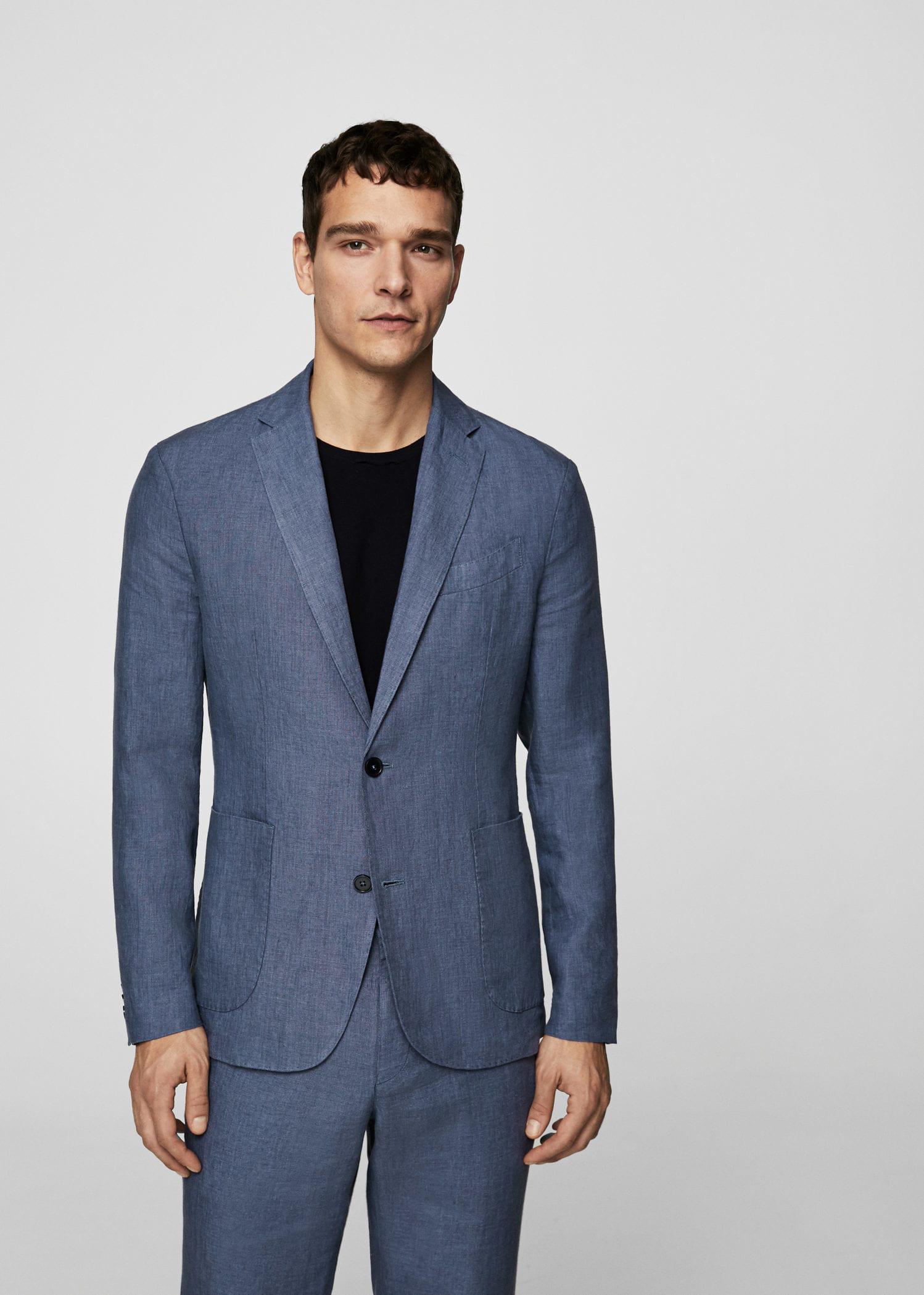 Mens Navy Blue Linen Suits / A linen suit is the ultimate summer luxury ...