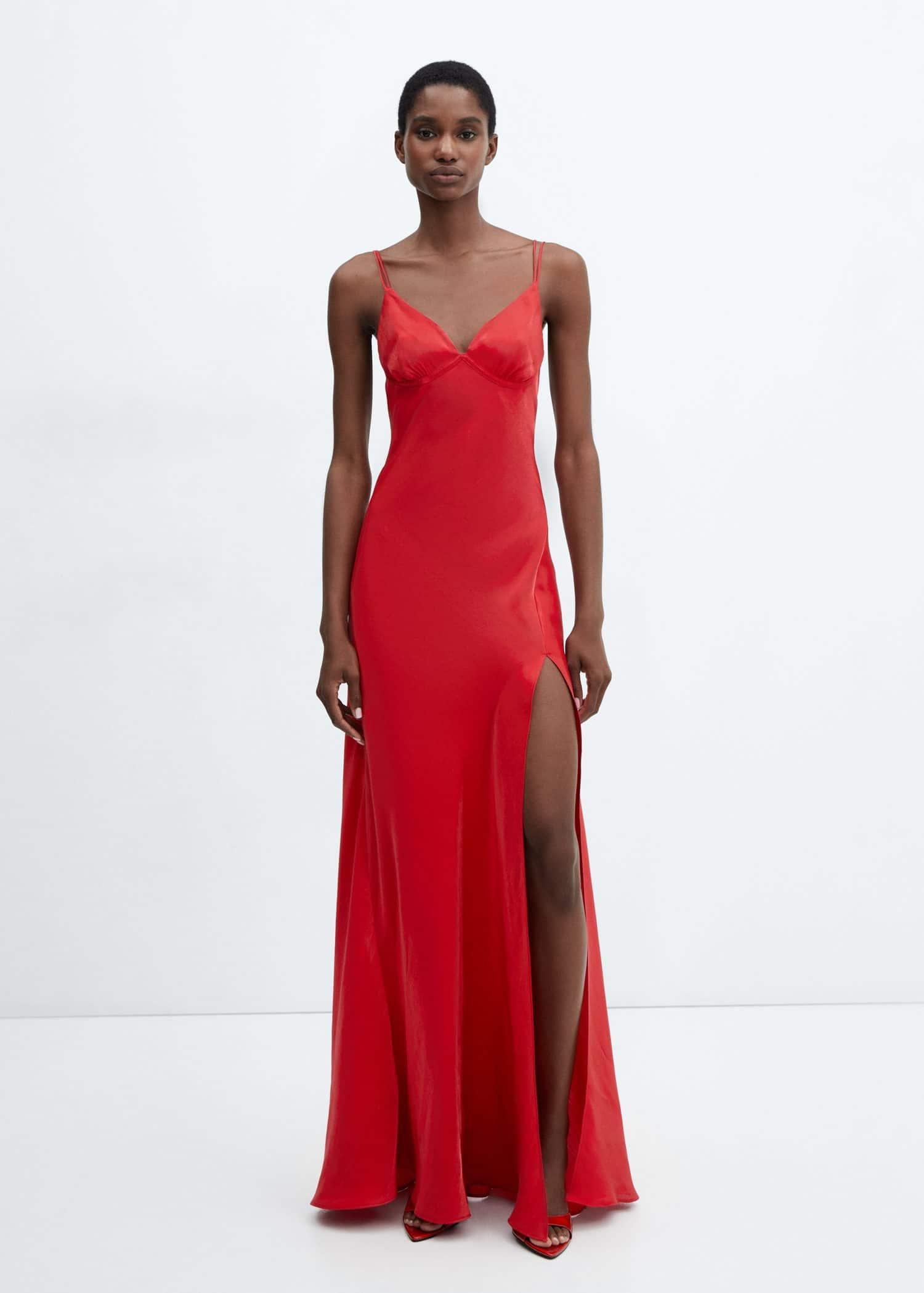 Mango red dress sale