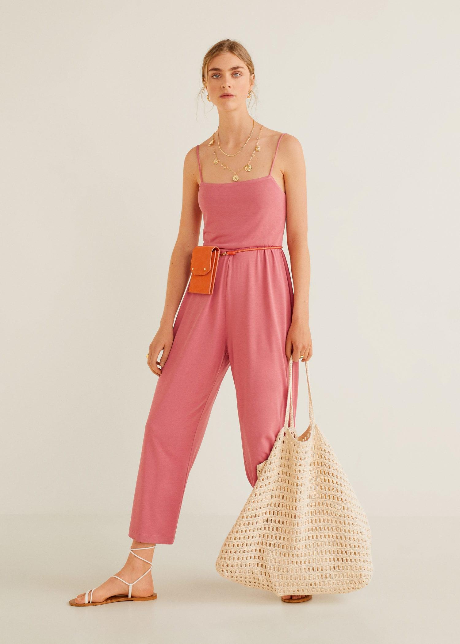 mango jumpsuit pink