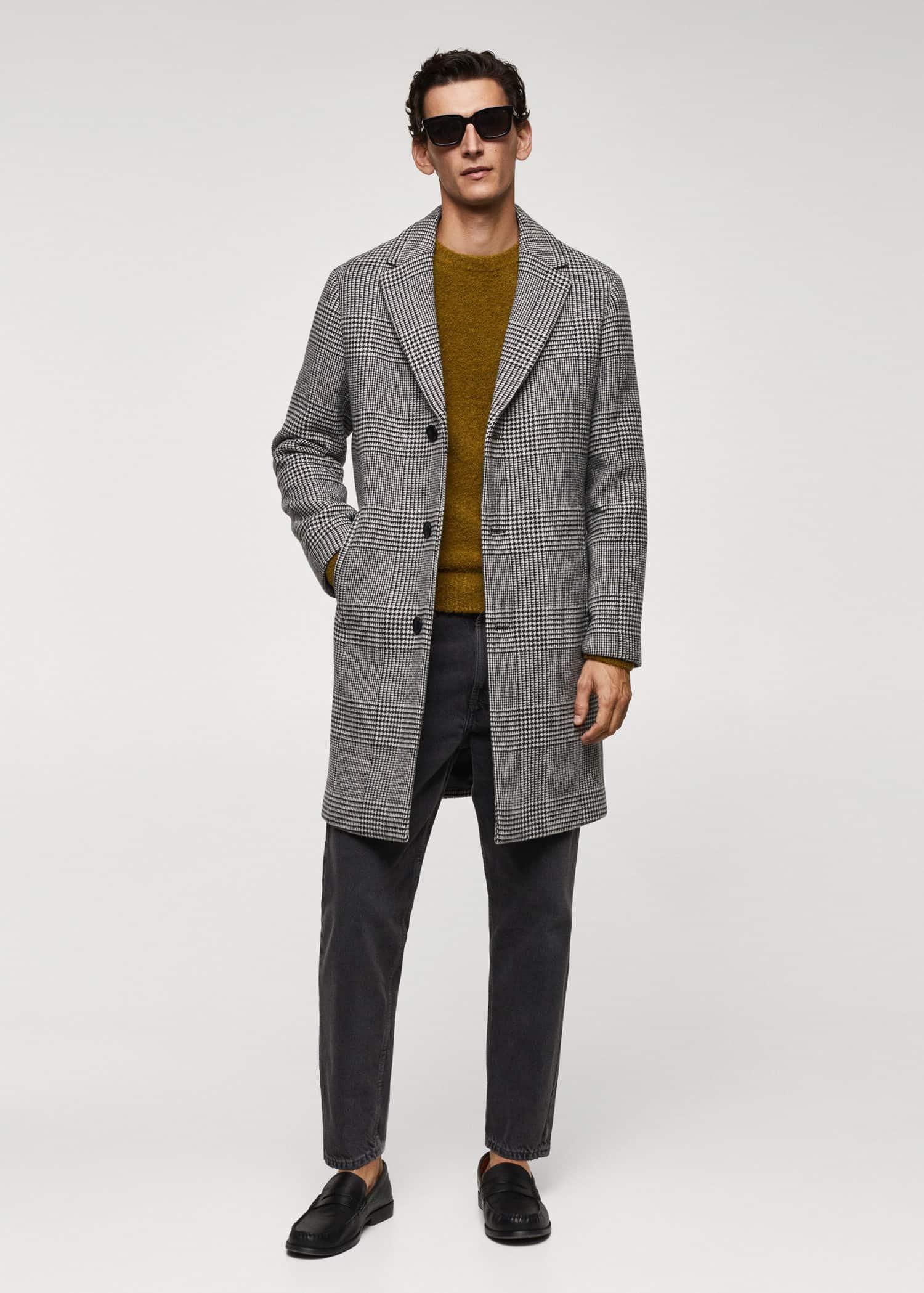 Mango hotsell check coat