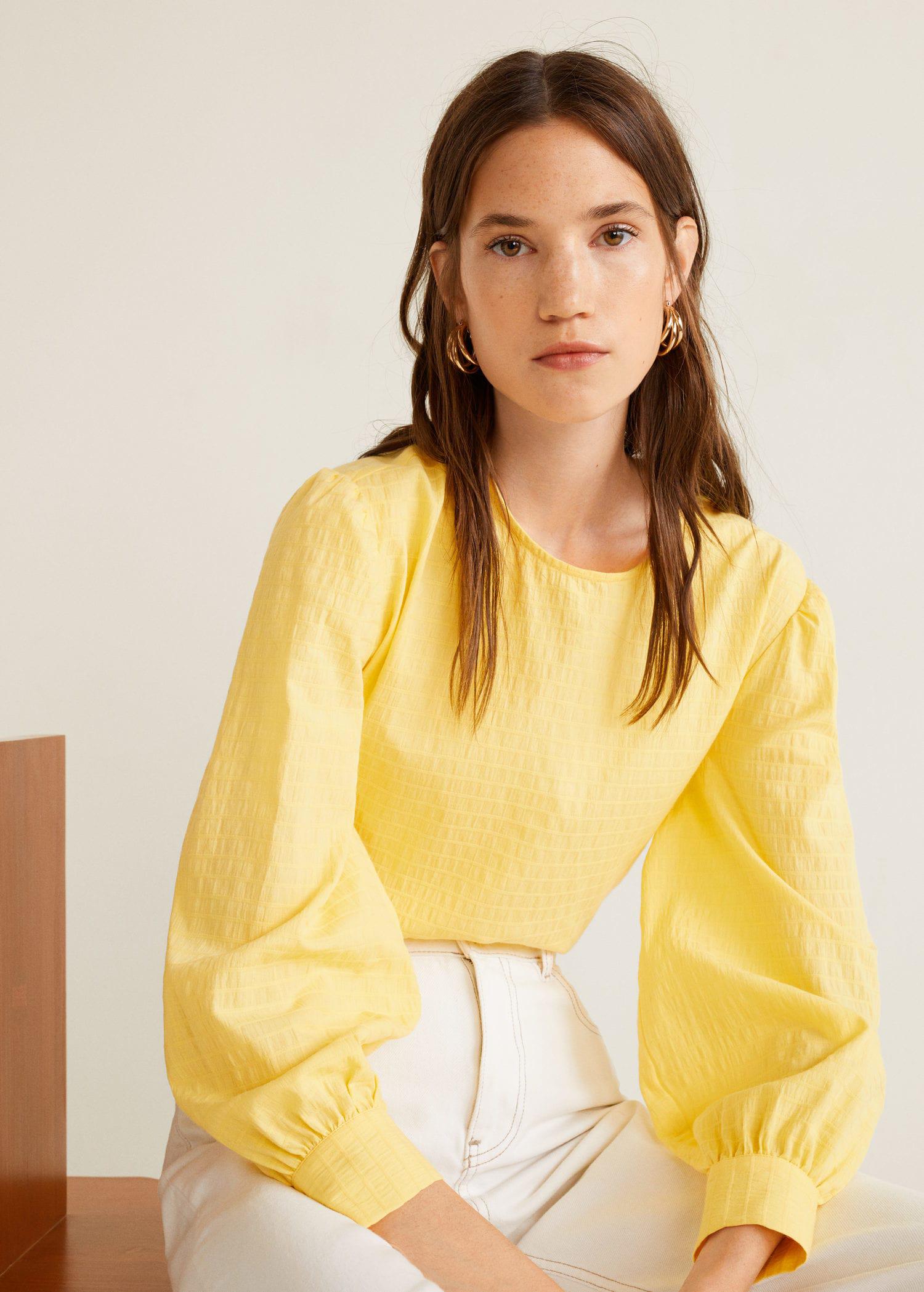 mango yellow blouse