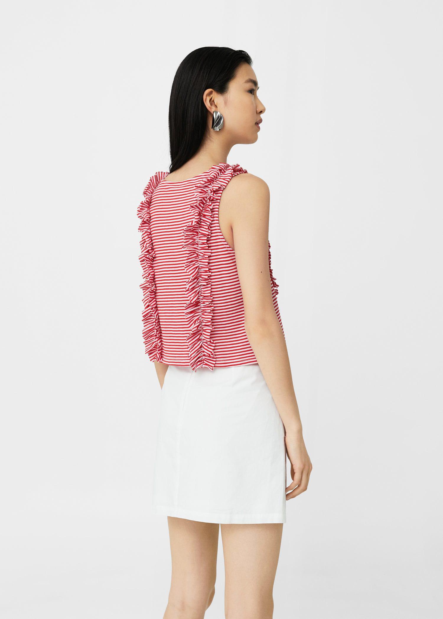 mango ruffle shirt