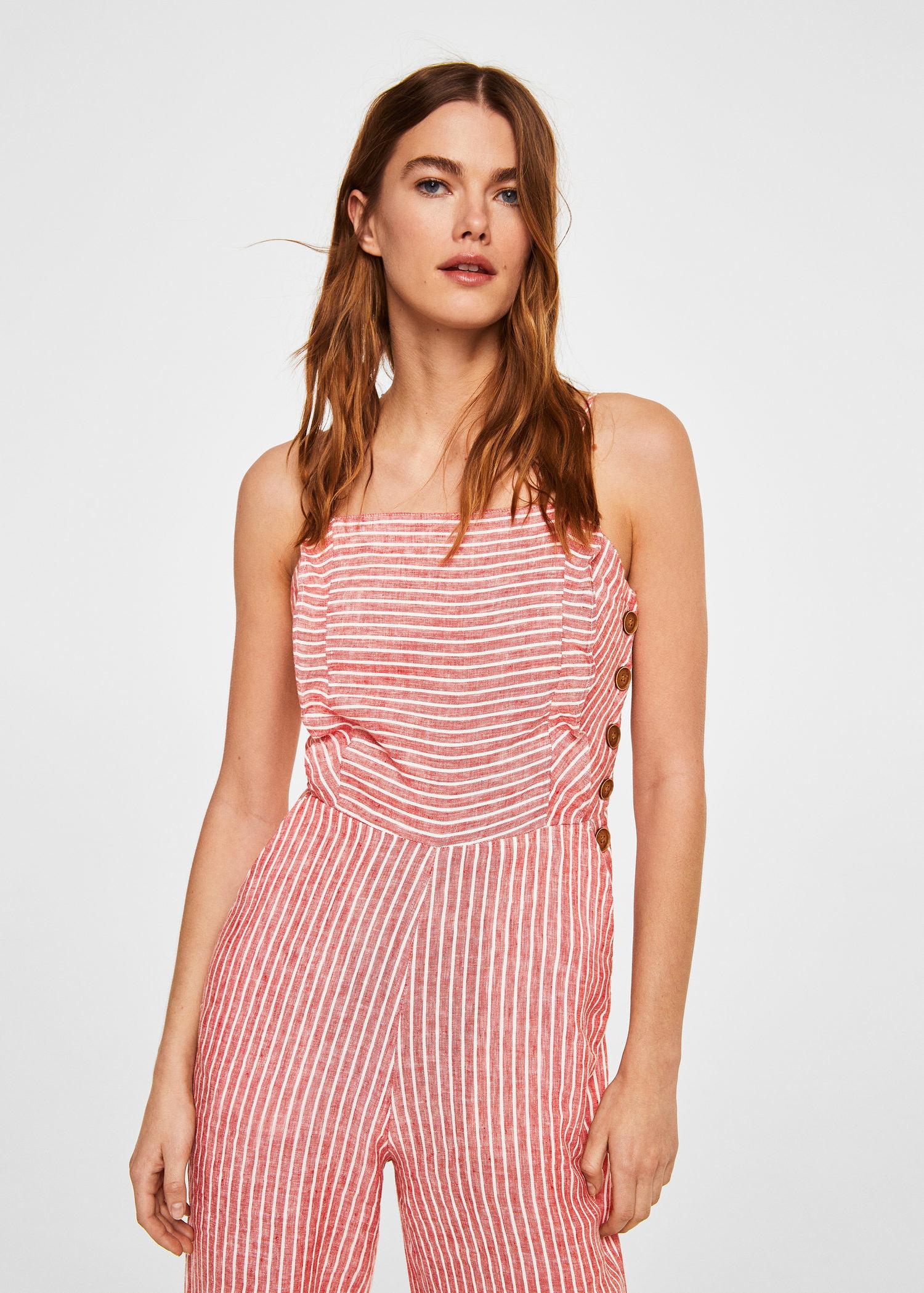 mango jumpsuit red