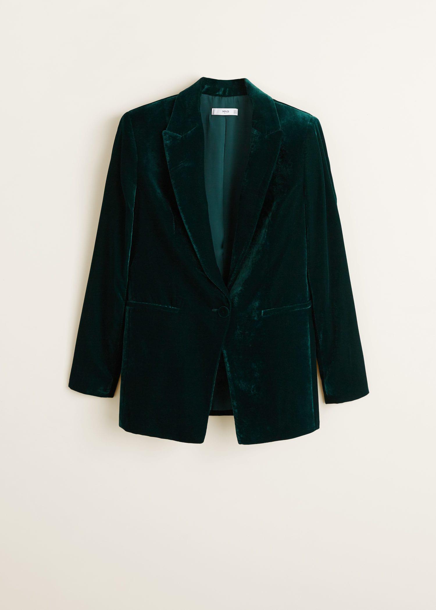 Dark green velvet jacket ladies new arrivals