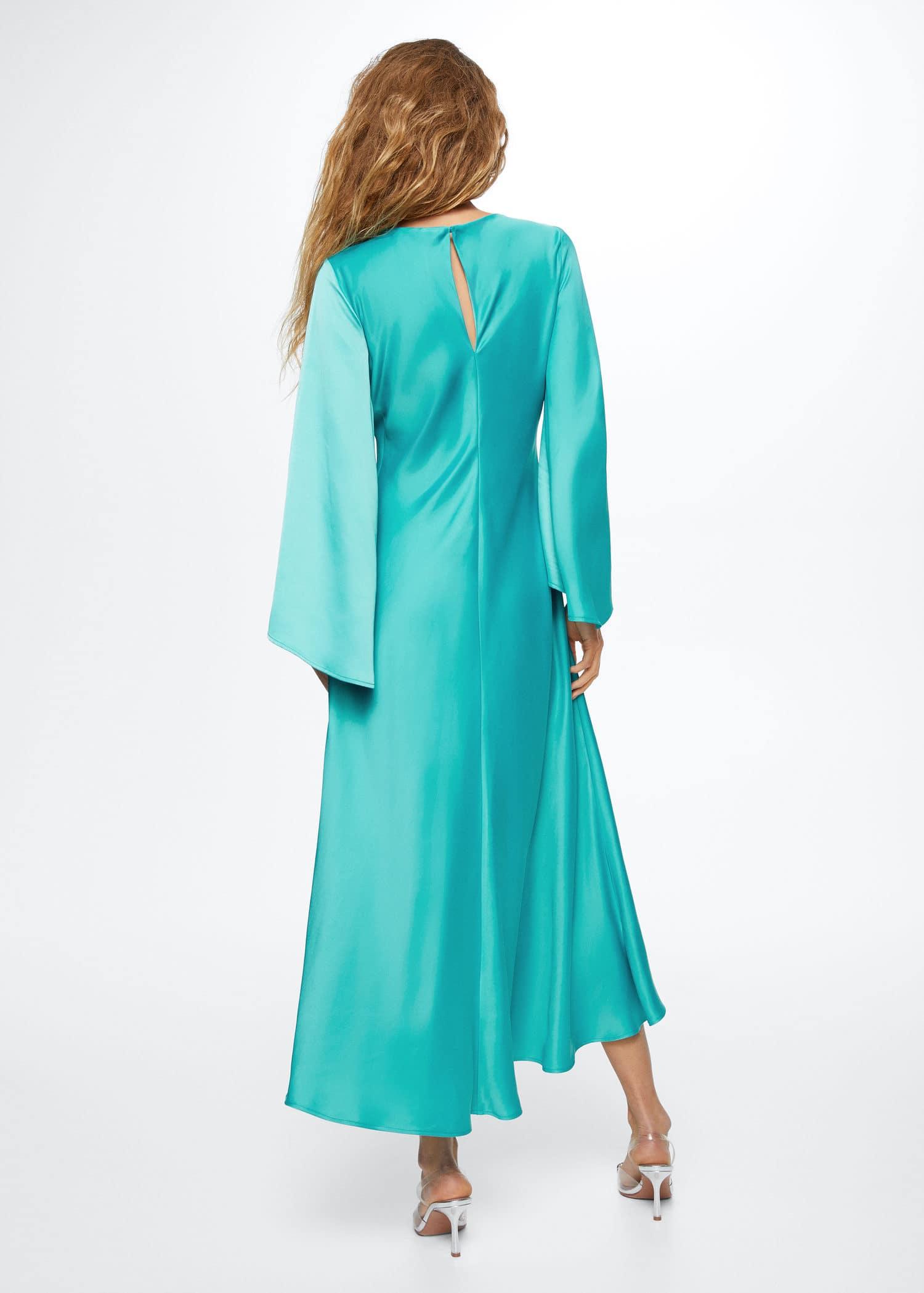 Mango Flared Sleeves Dress in Blue | Lyst UK