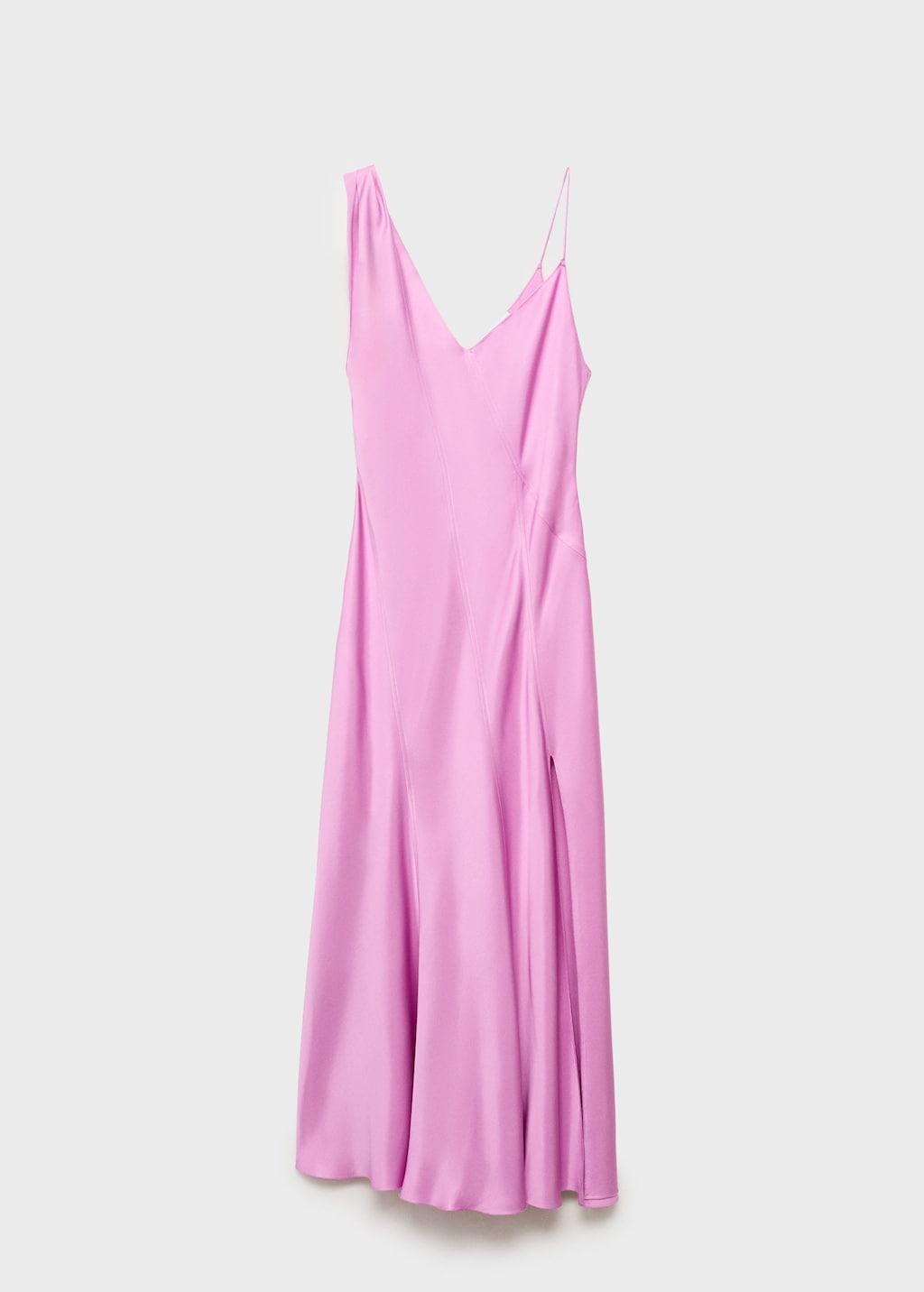 mango asymmetrical pleated dress pink Asymmetrical pleated dress – Shaws