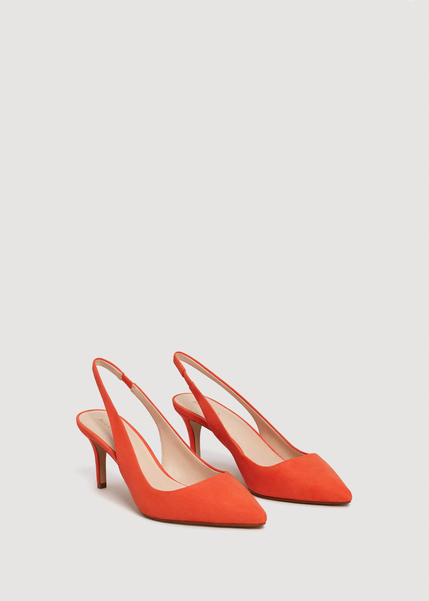 orange slingback shoes