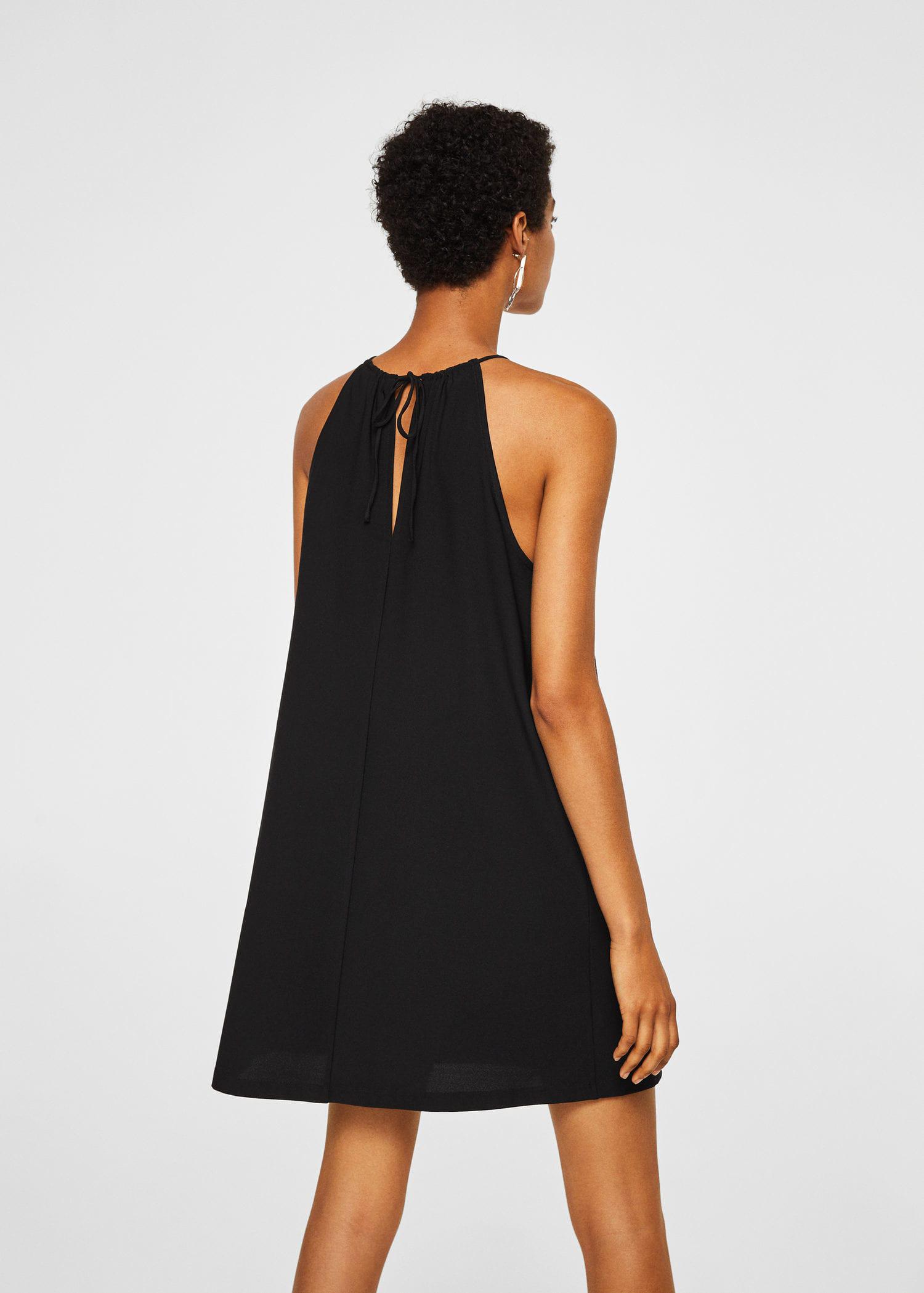 Mango Halter Neck Dress in Black Lyst