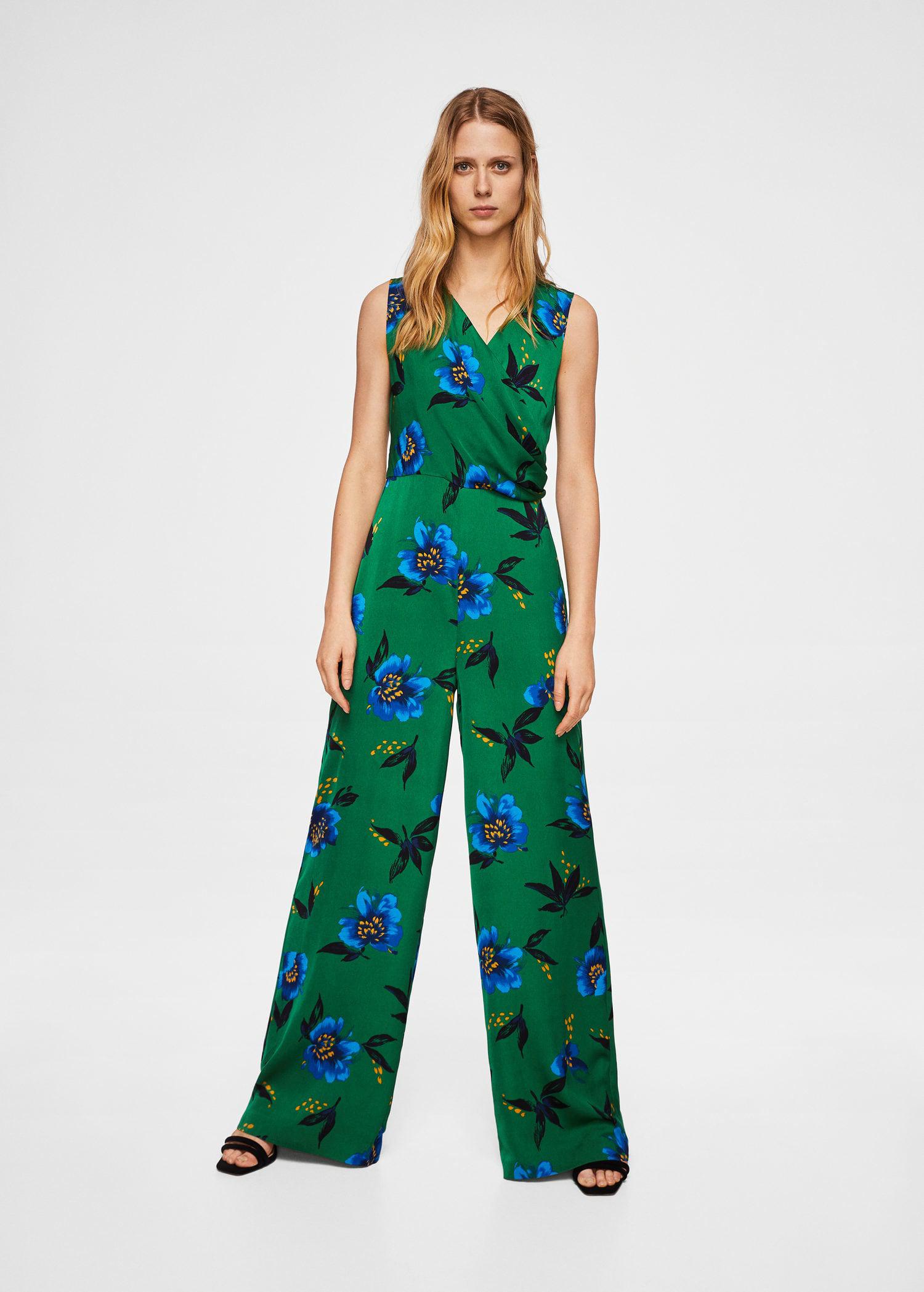 mango jumpsuit green