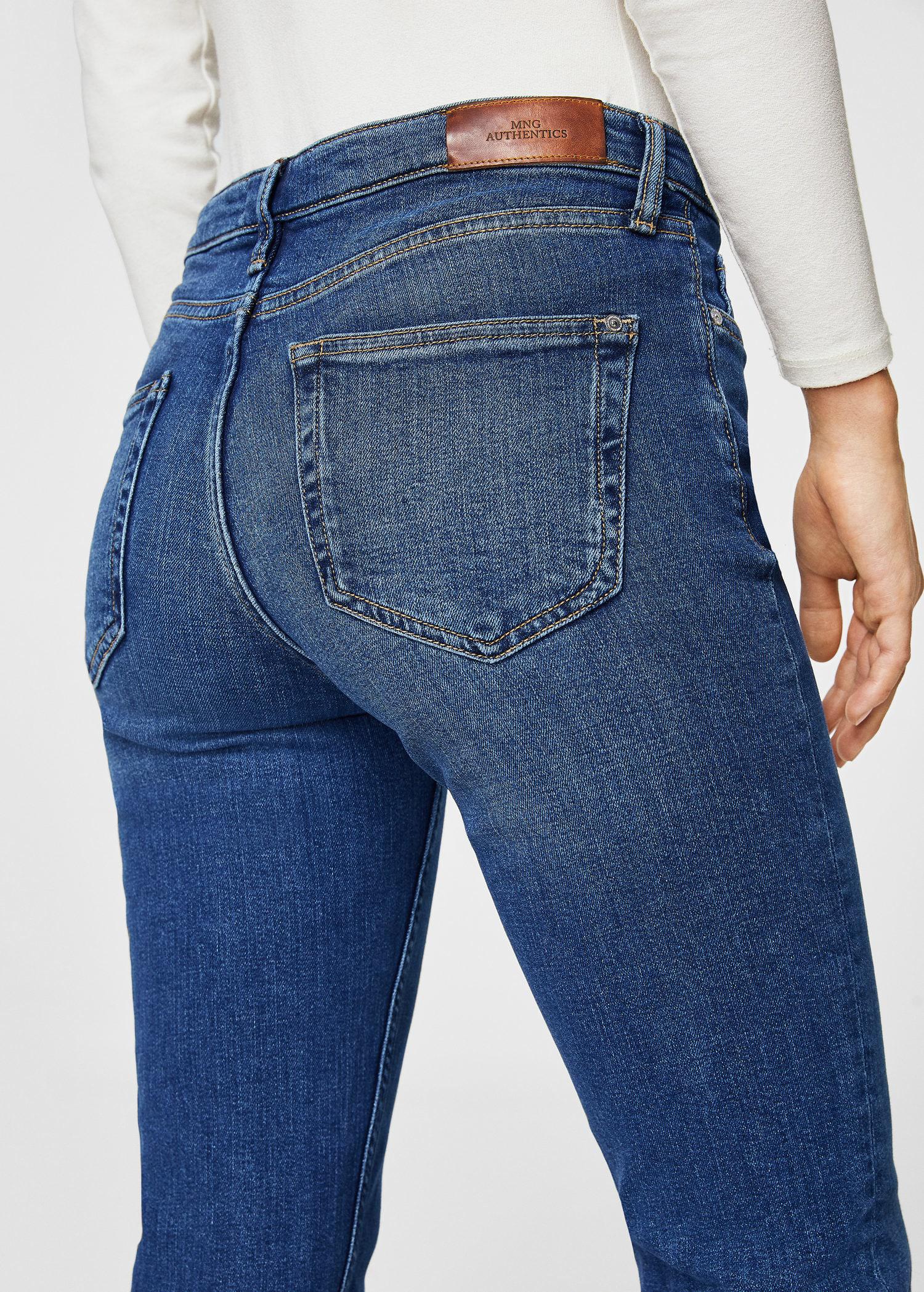 Mango Denim Straight Jeans Anna in Blue - Lyst