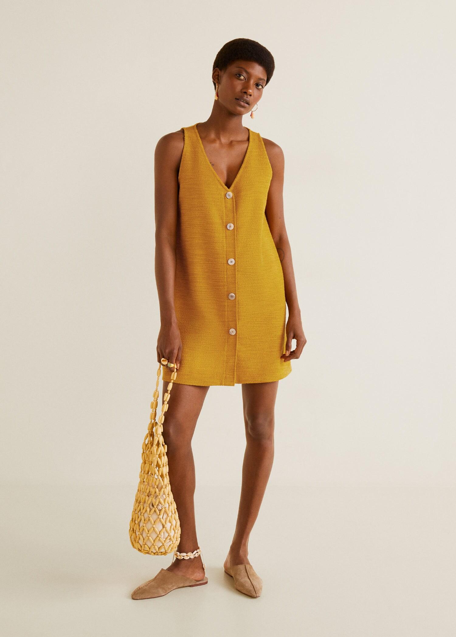 mango mustard dress