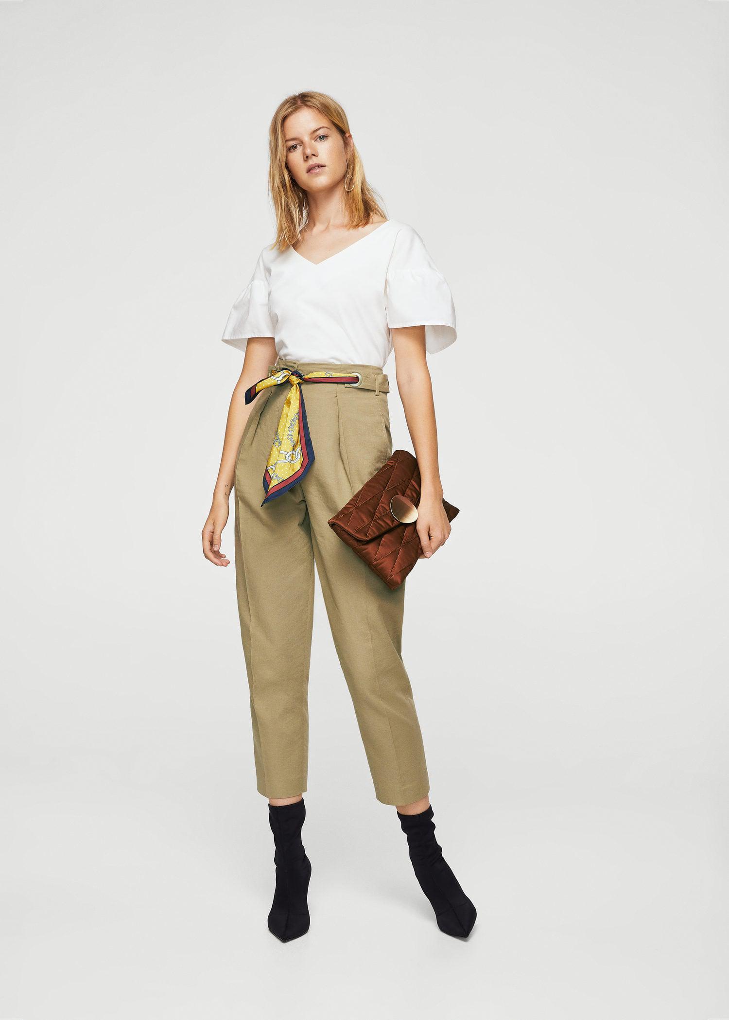 mango khaki pants