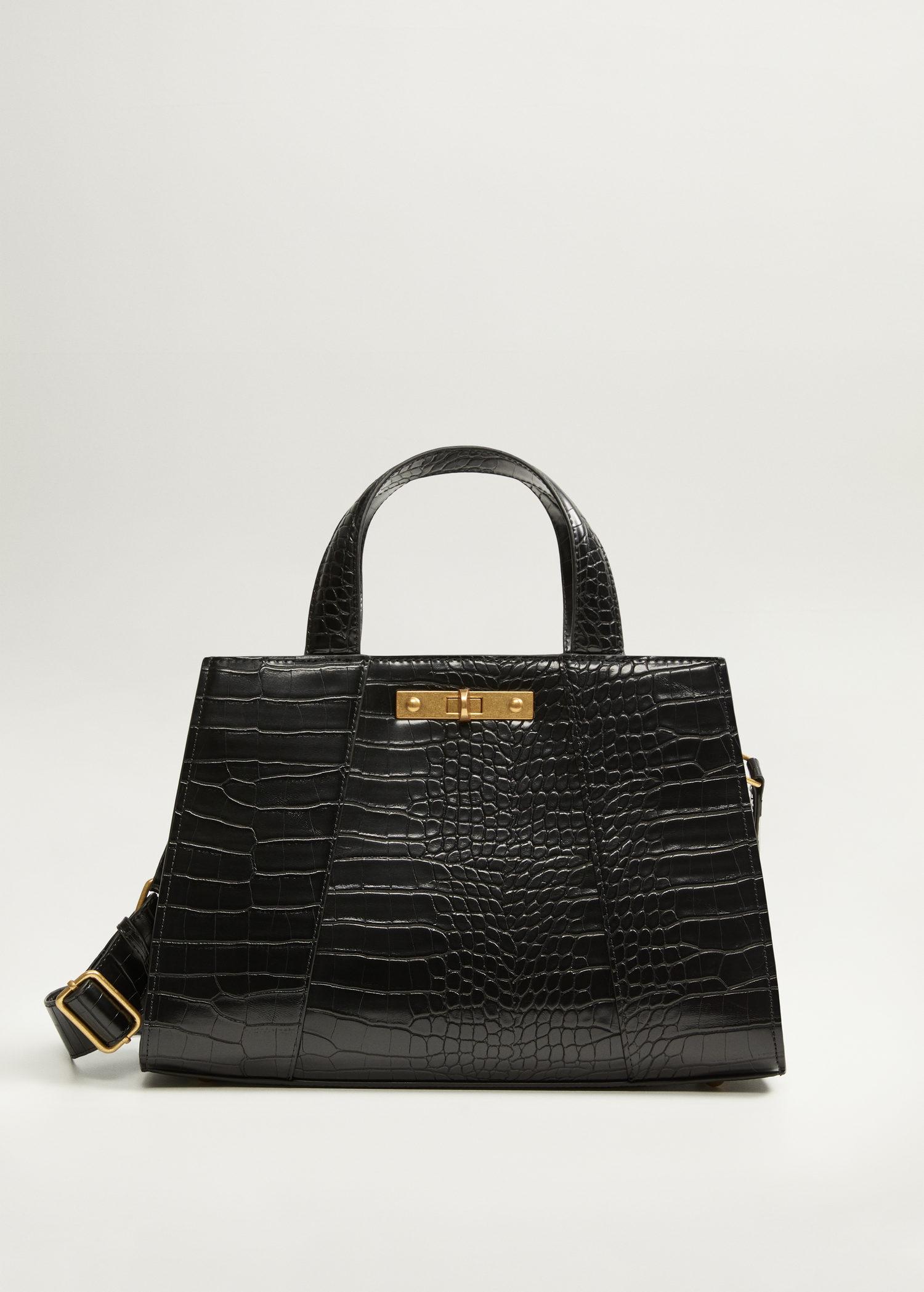 croc effect bolsauette bolsa mango