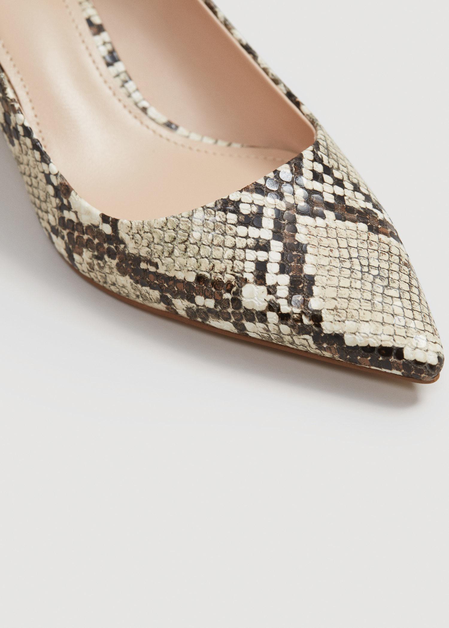 mango snake print shoes