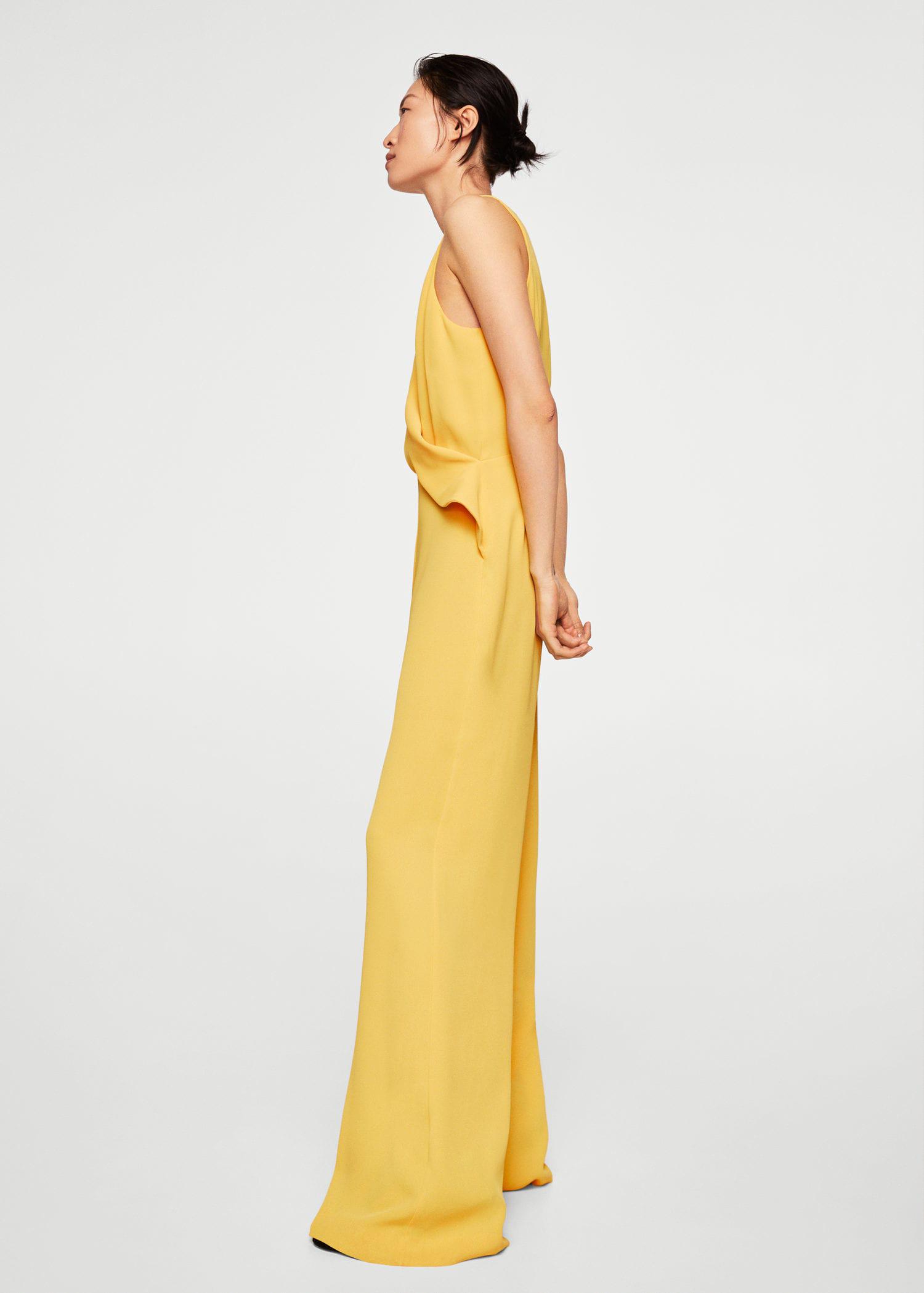 yellow jumpsuit mango