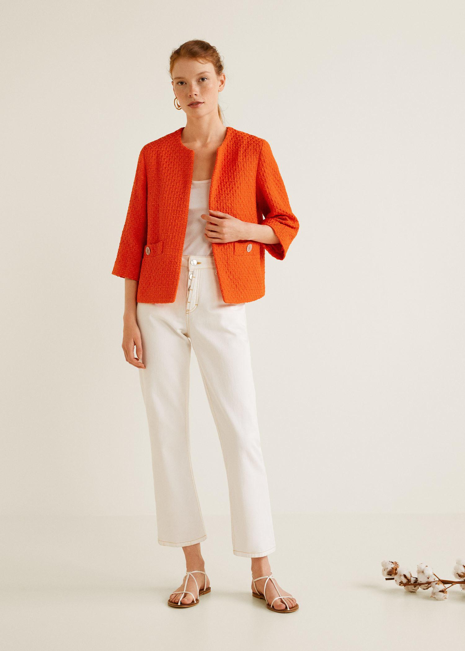 cardigan tweed mango