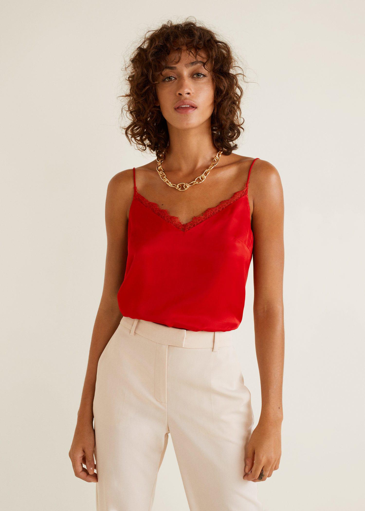 satin lace shirt