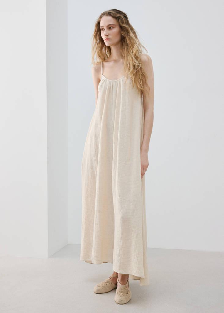 mango strap flowy dress Cressida Line Ruffle Maxi Dress Mango main image 0