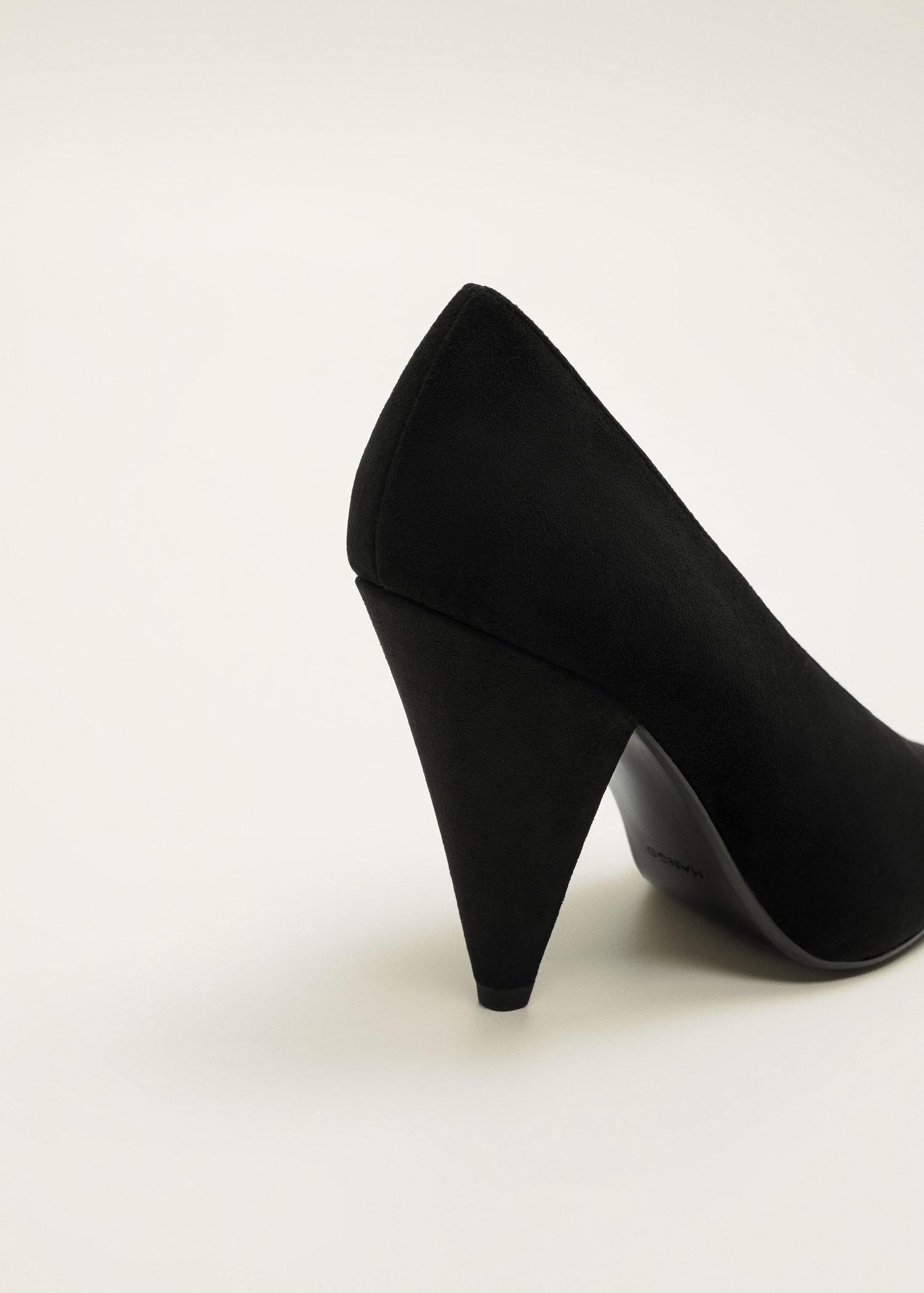 mango pointed toe leather shoes