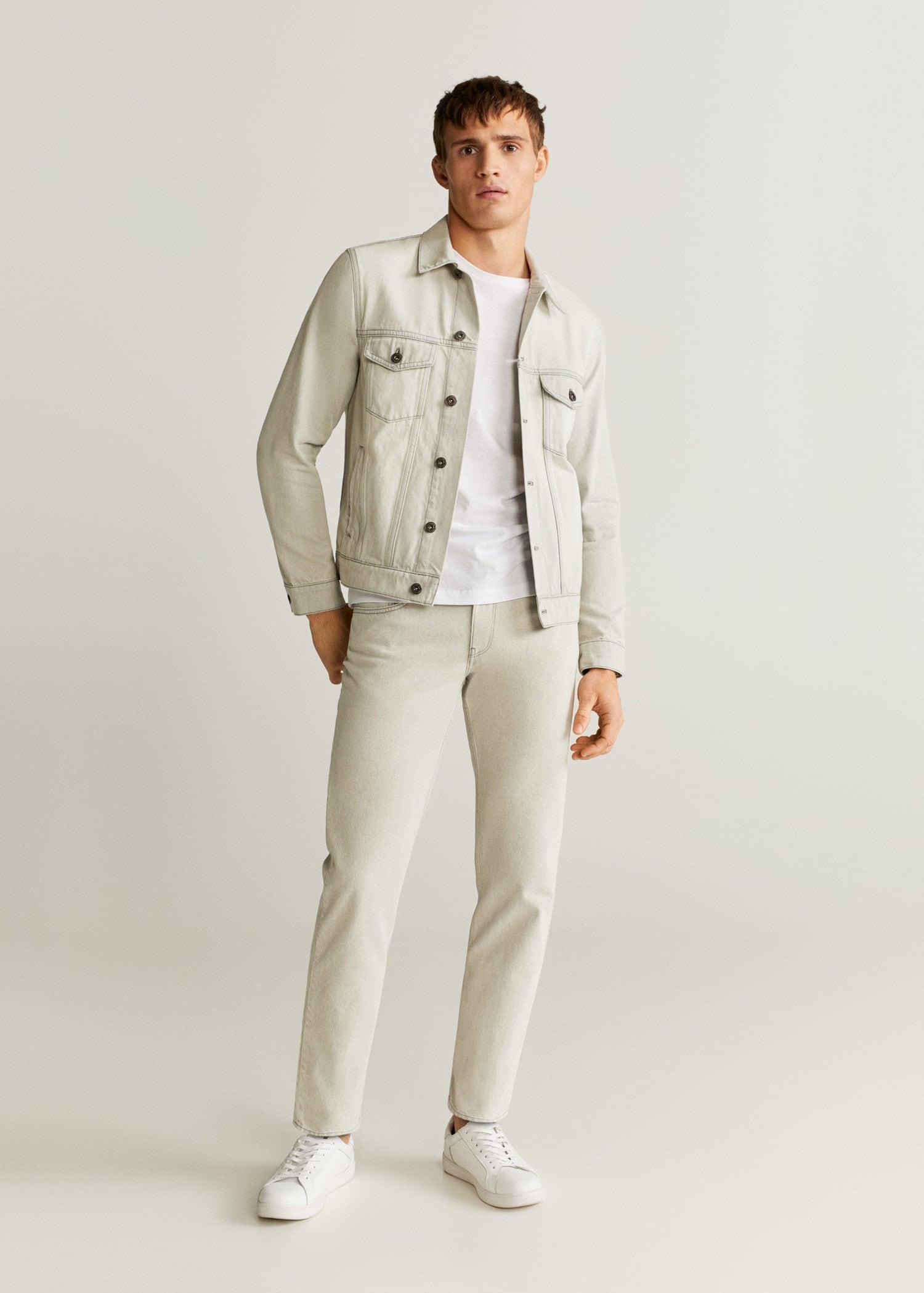 light grey jean jacket