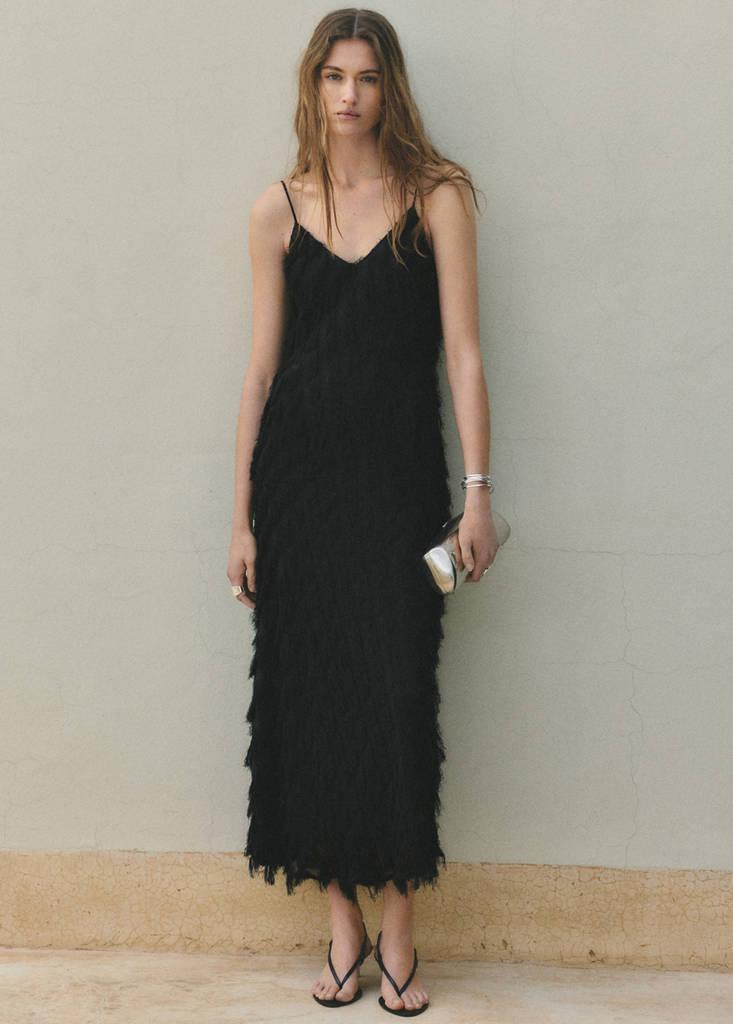 open lace back dress Oasis Fringe Dress #2420 – ZYMdancestyle main image 0