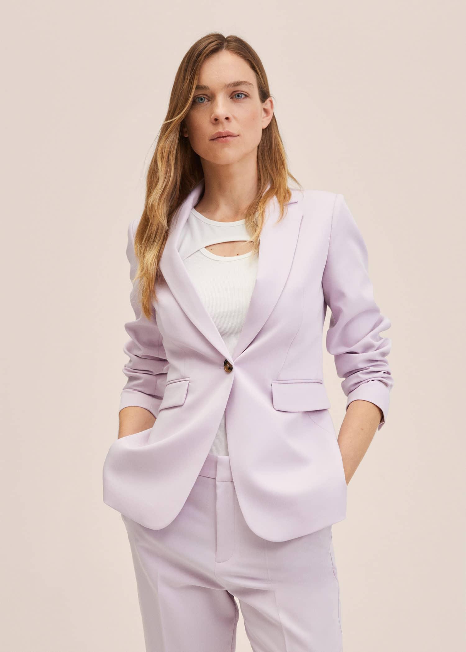 mango structured flowy suit jacket