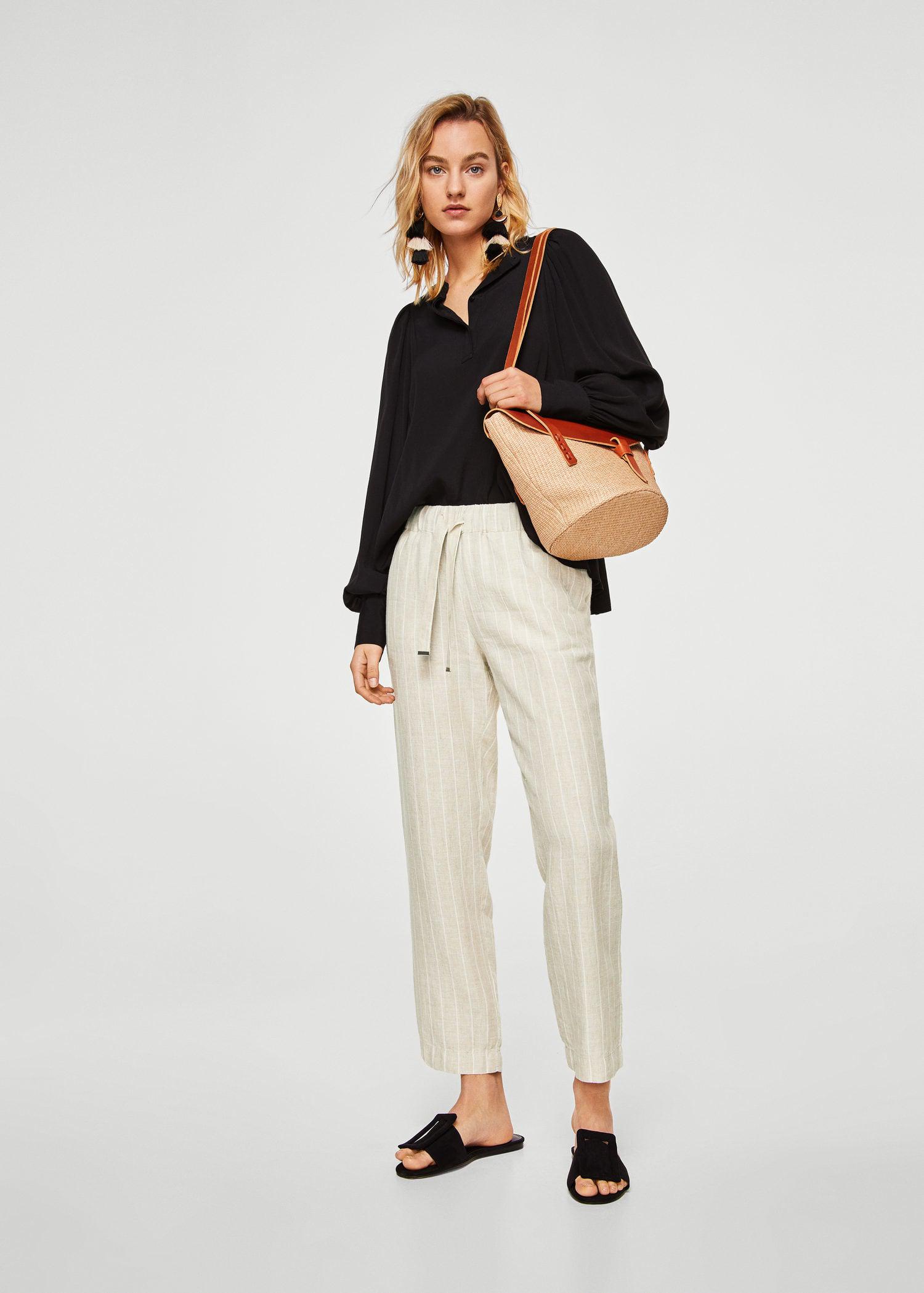 Linen trousers mango Clearance