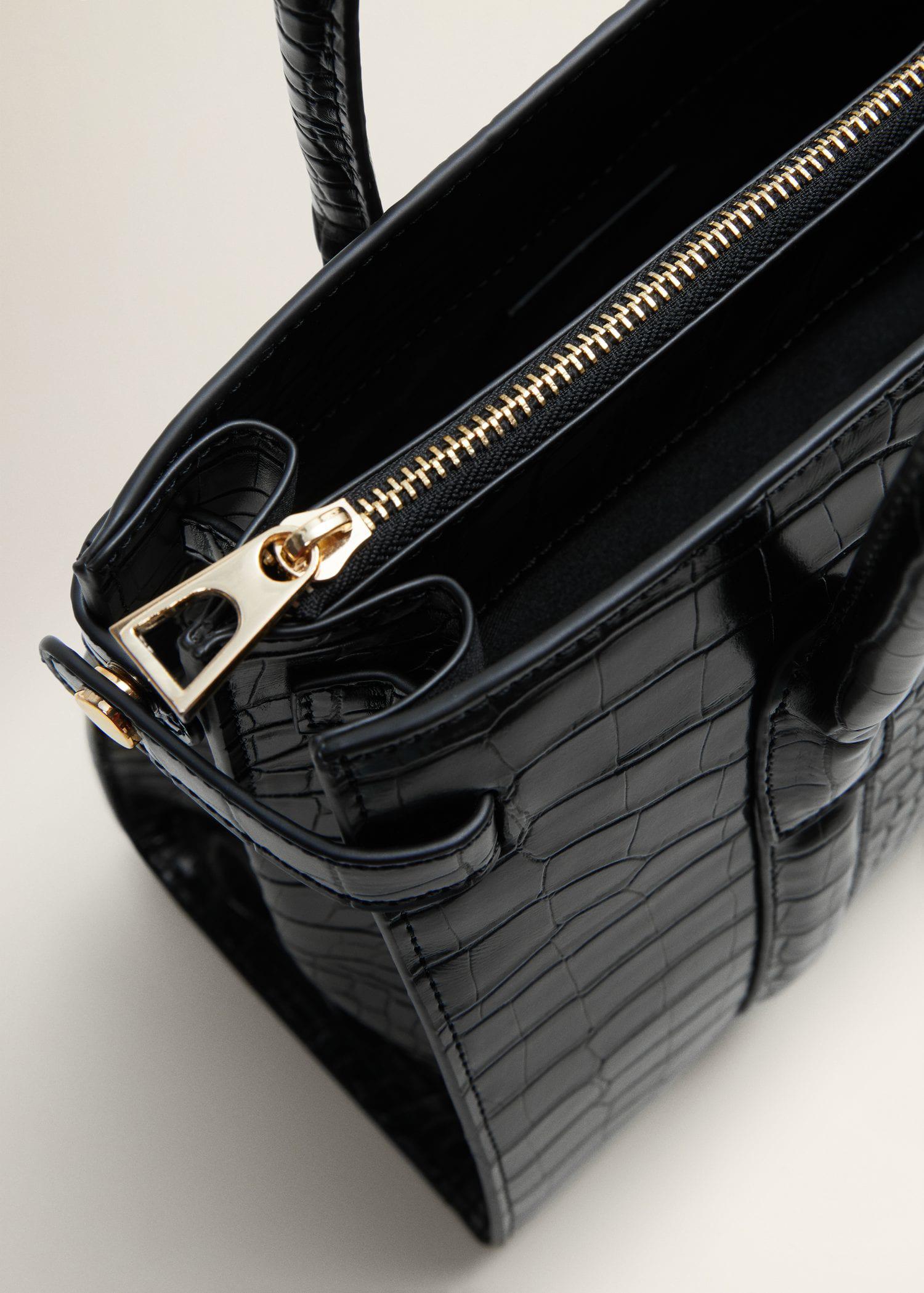 croc effect bolsauette bolsa mango