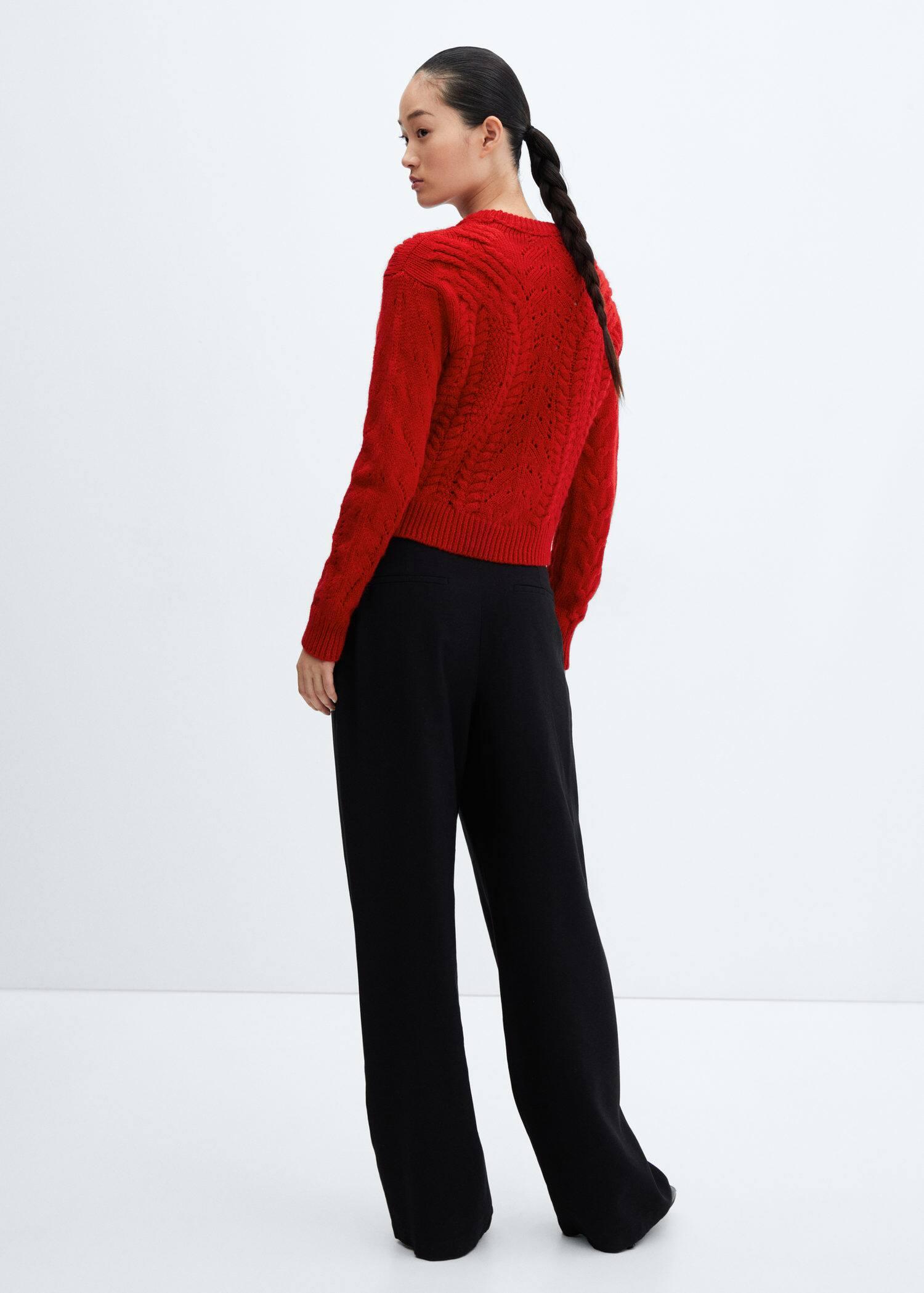 Mango red sweater deals