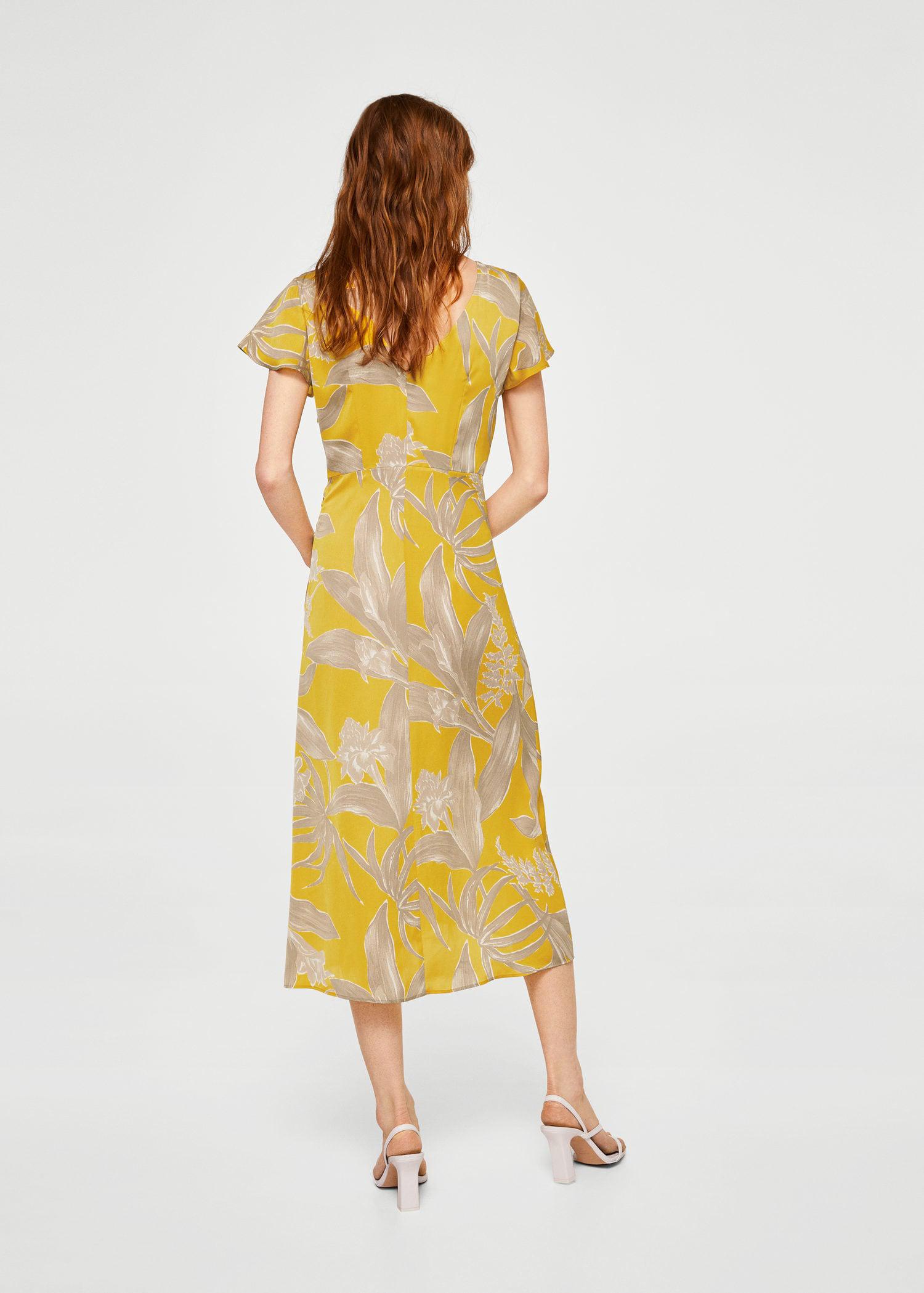 mango yellow floral dress