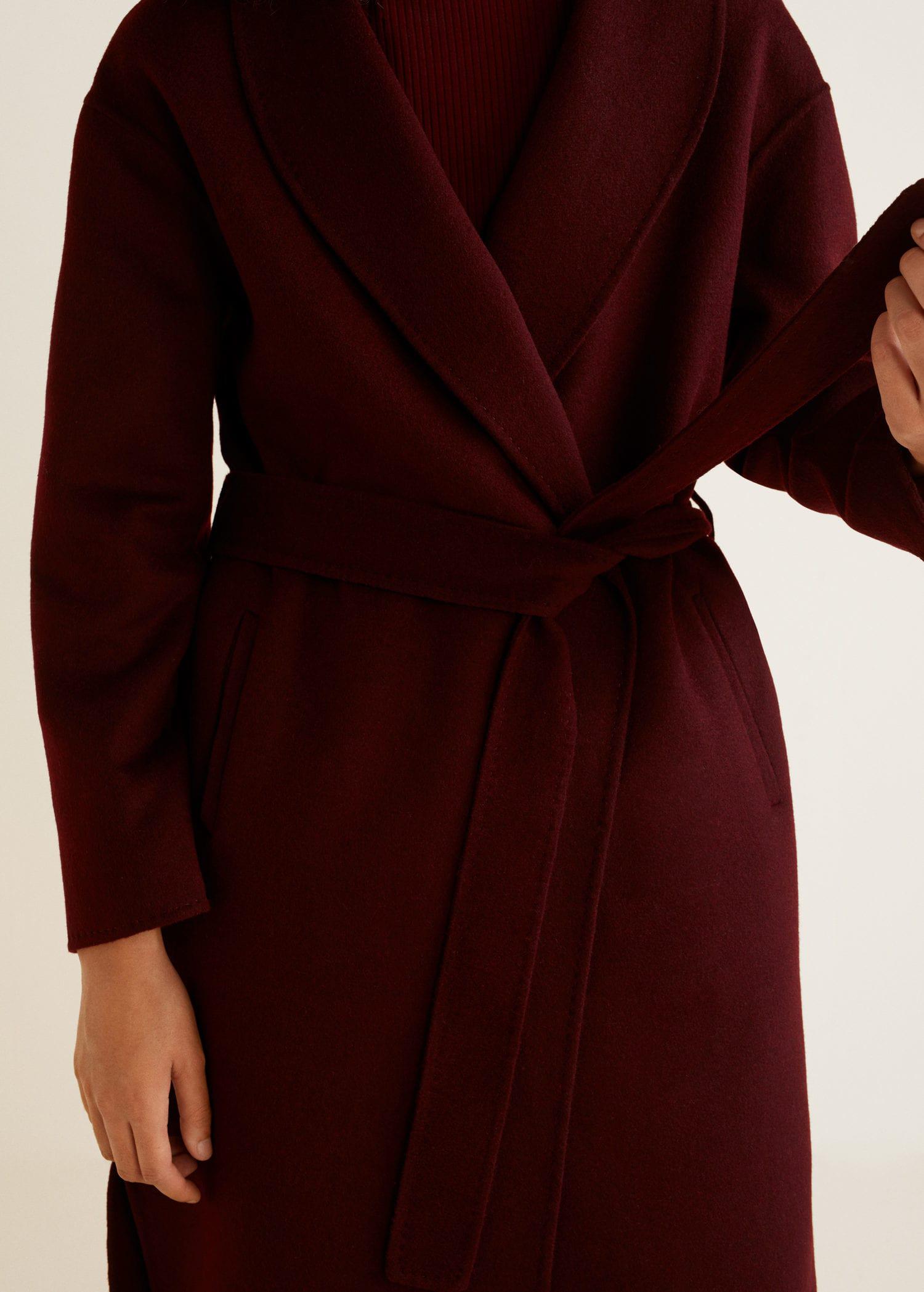 mango maroon coat