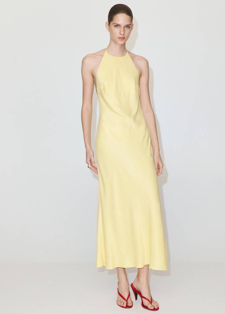mango yellow halter dress Petal and Pup Women's Theophania Maxi Dress